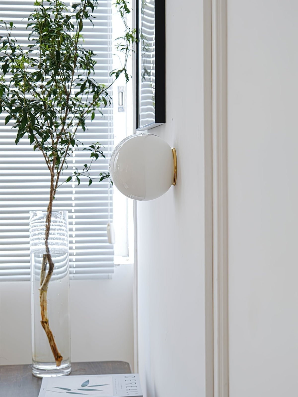 Celorira Modern Minimalist Mini Orb Glass Wall Lamp