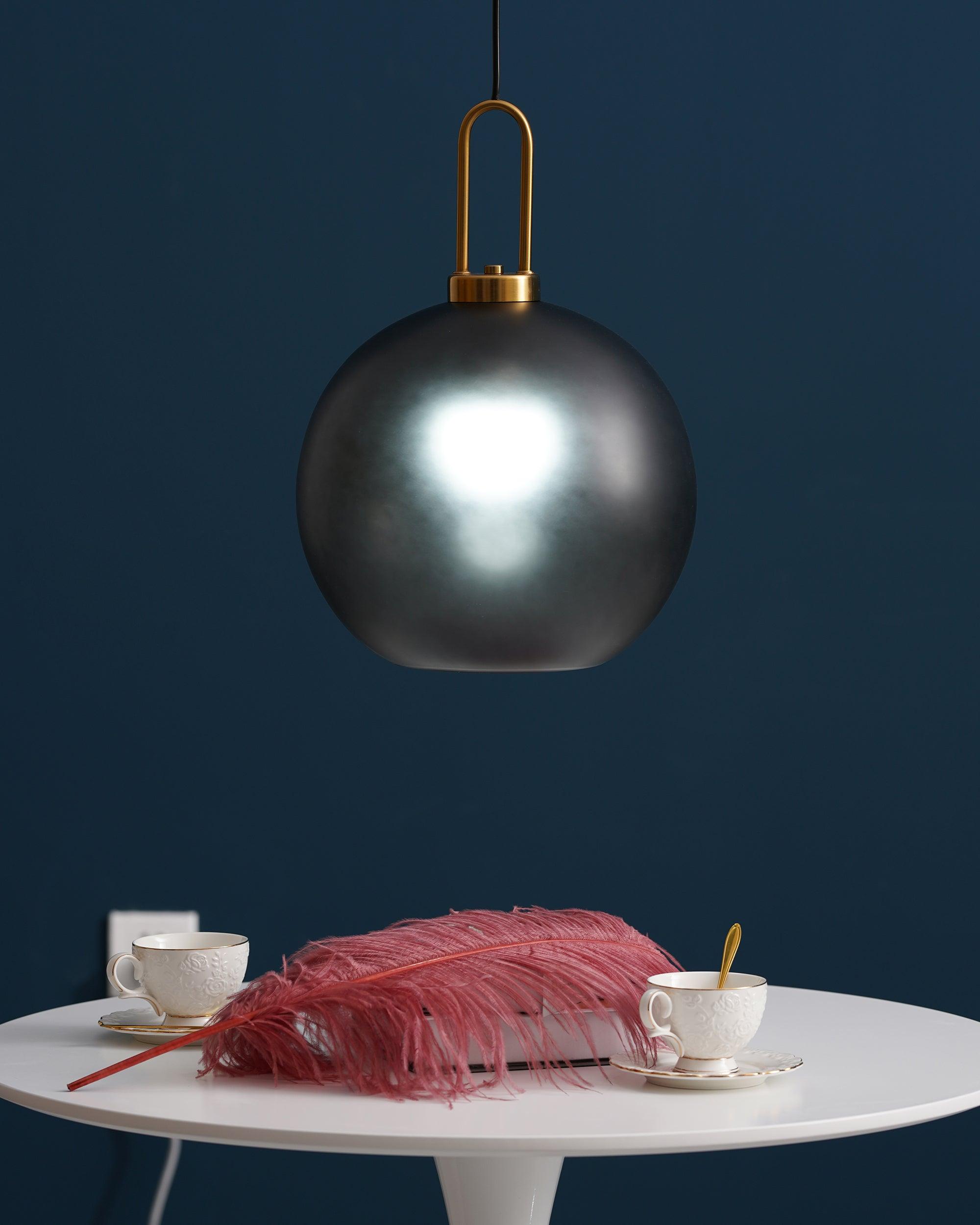 Sevelo Pendant Lamp Frosted Glass Swag Adjustable