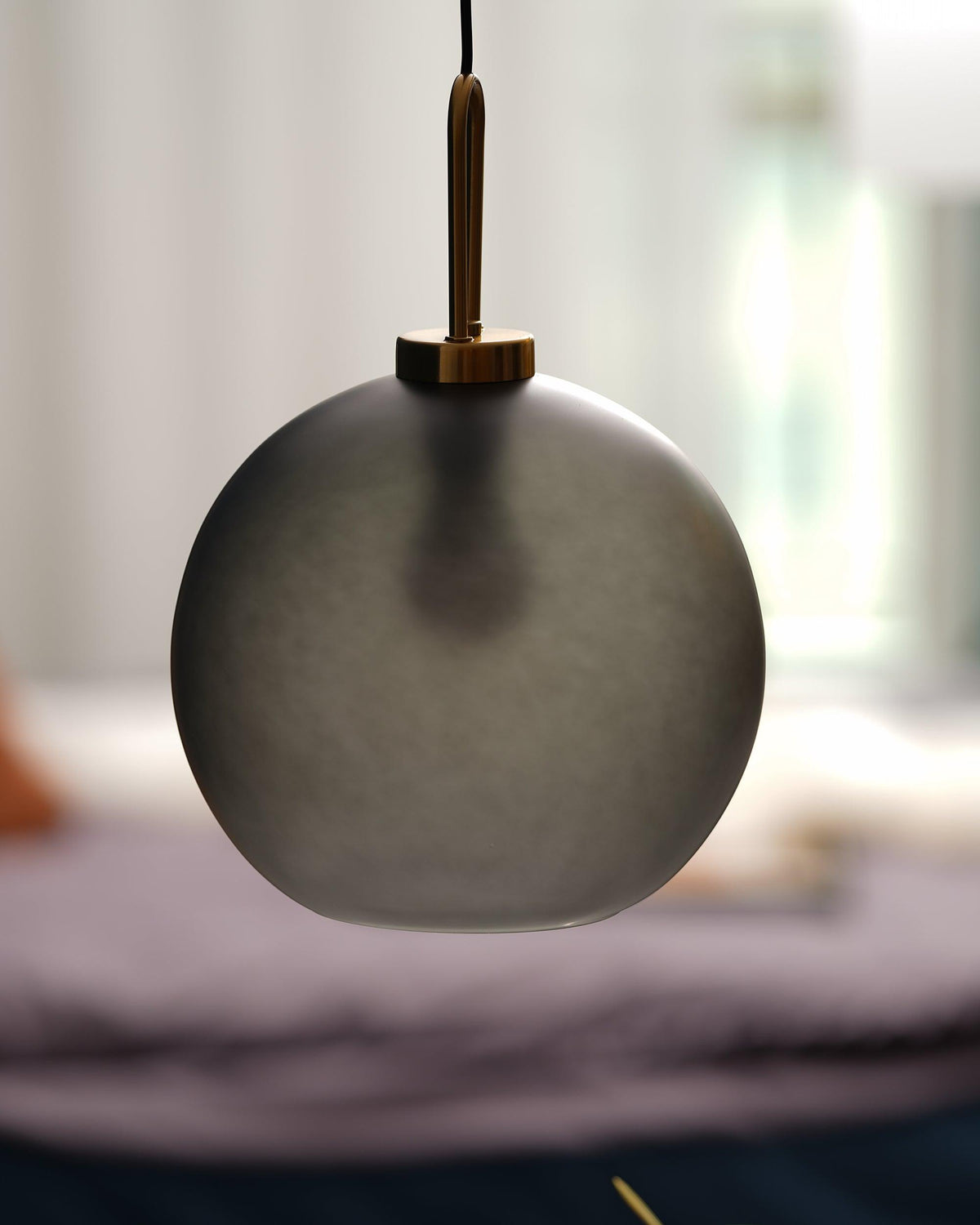 Sevelo Pendant Lamp Frosted Glass Swag Adjustable