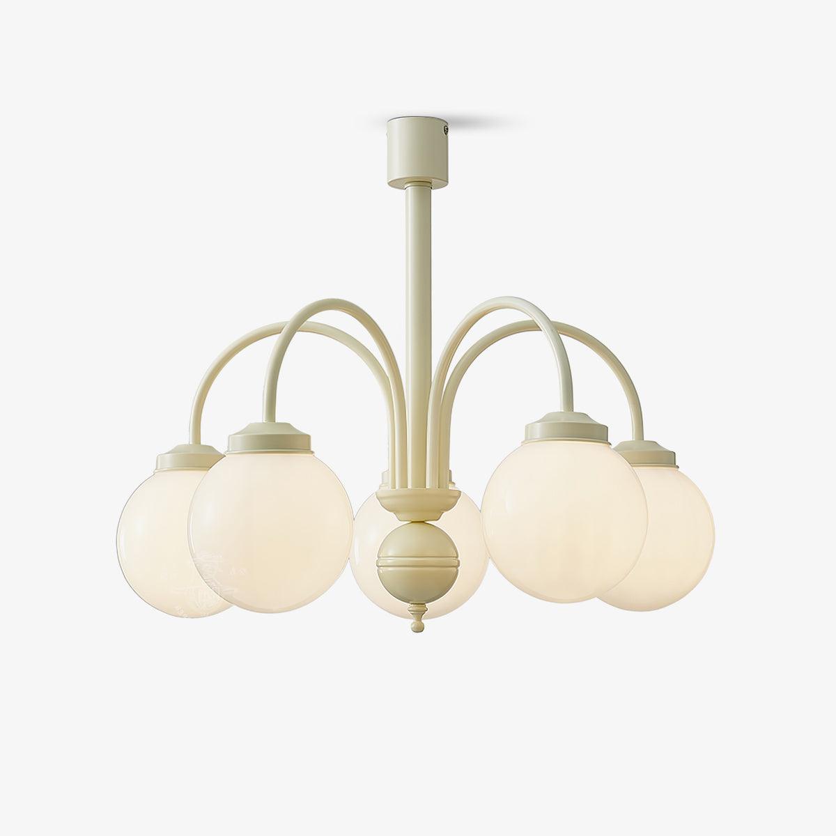 Velaora Chandelier Cream Glass Spheres