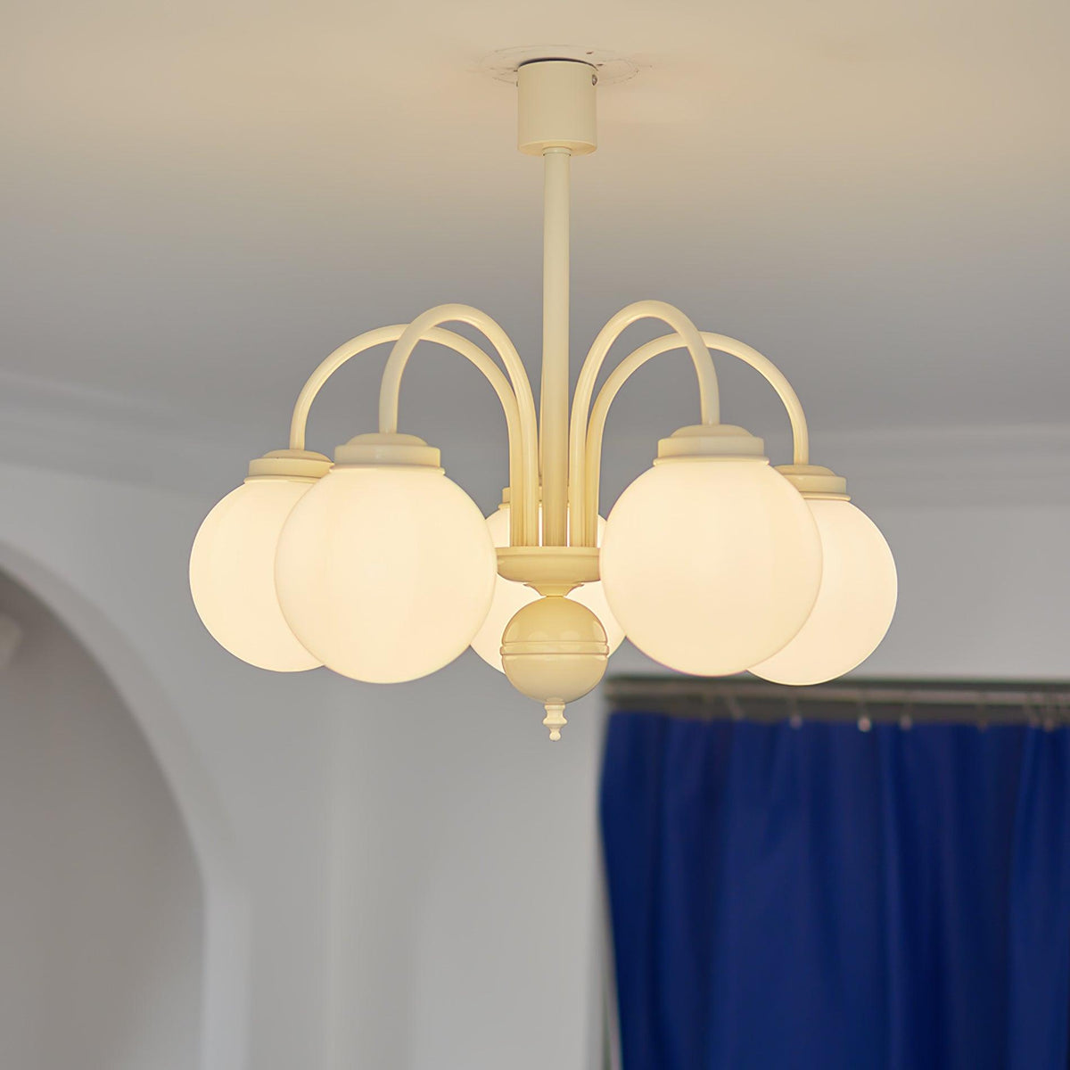 Velaora Chandelier Cream Glass Spheres