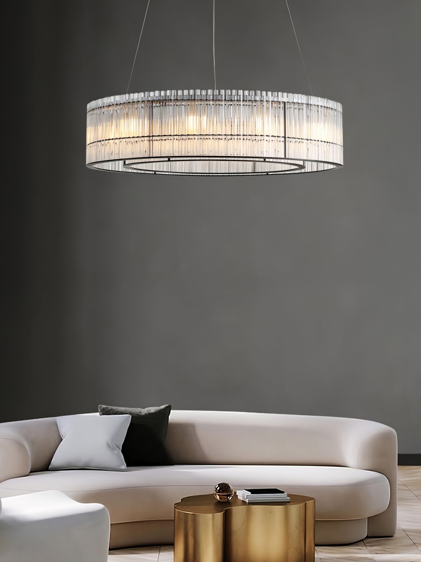 Celivia Pendant Lamp Glass Tube Ring Modern Luxury