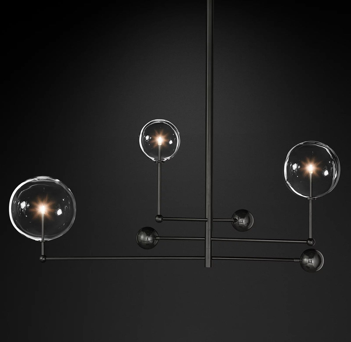 Orbit Contemporary Glass Chandelier
