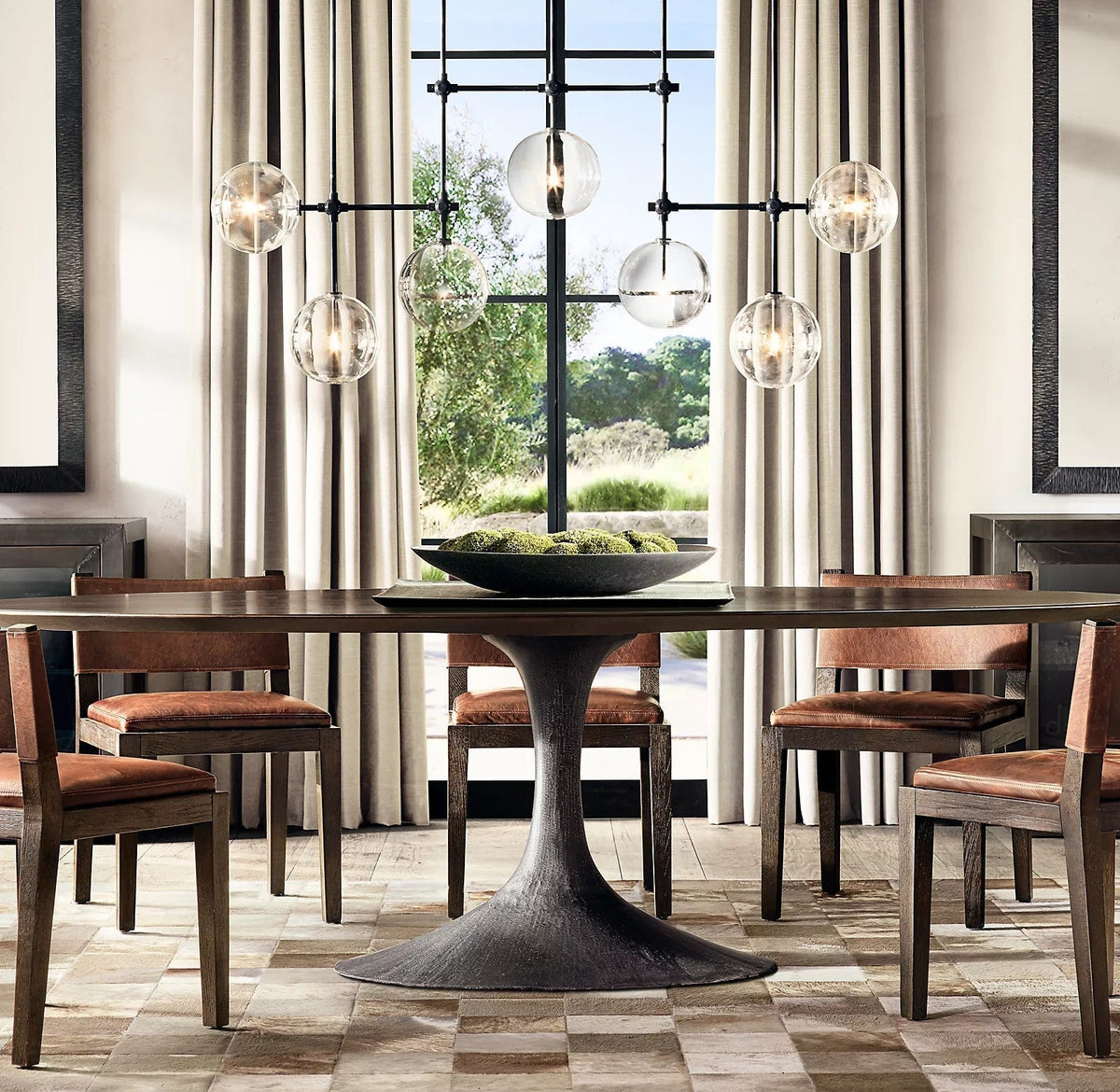 Orbit Contemporary Glass Chandelier