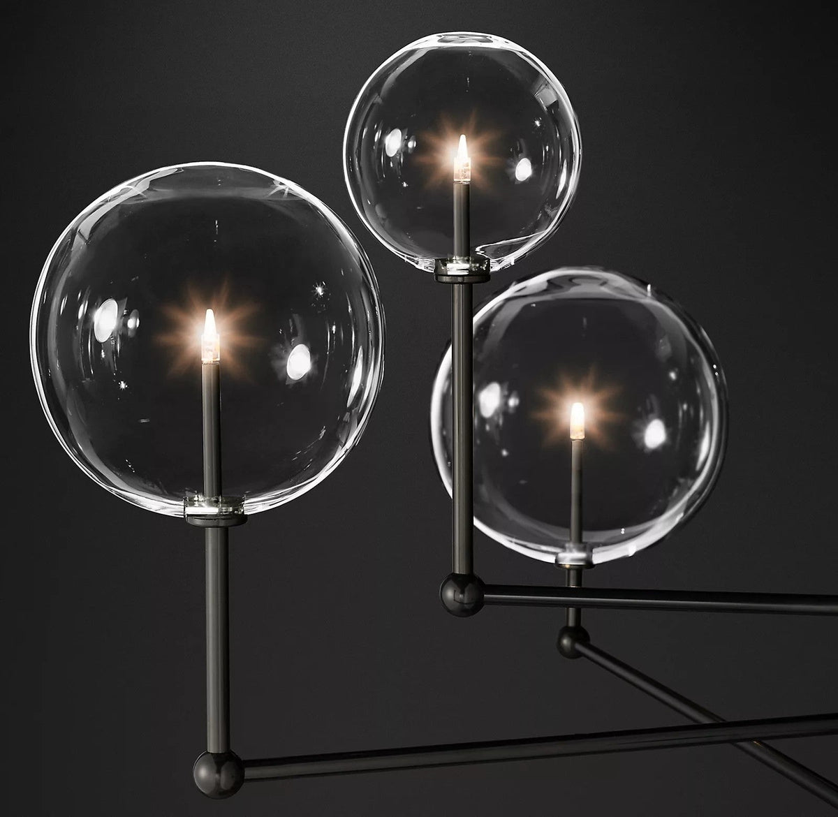 Orbit Contemporary Glass Chandelier