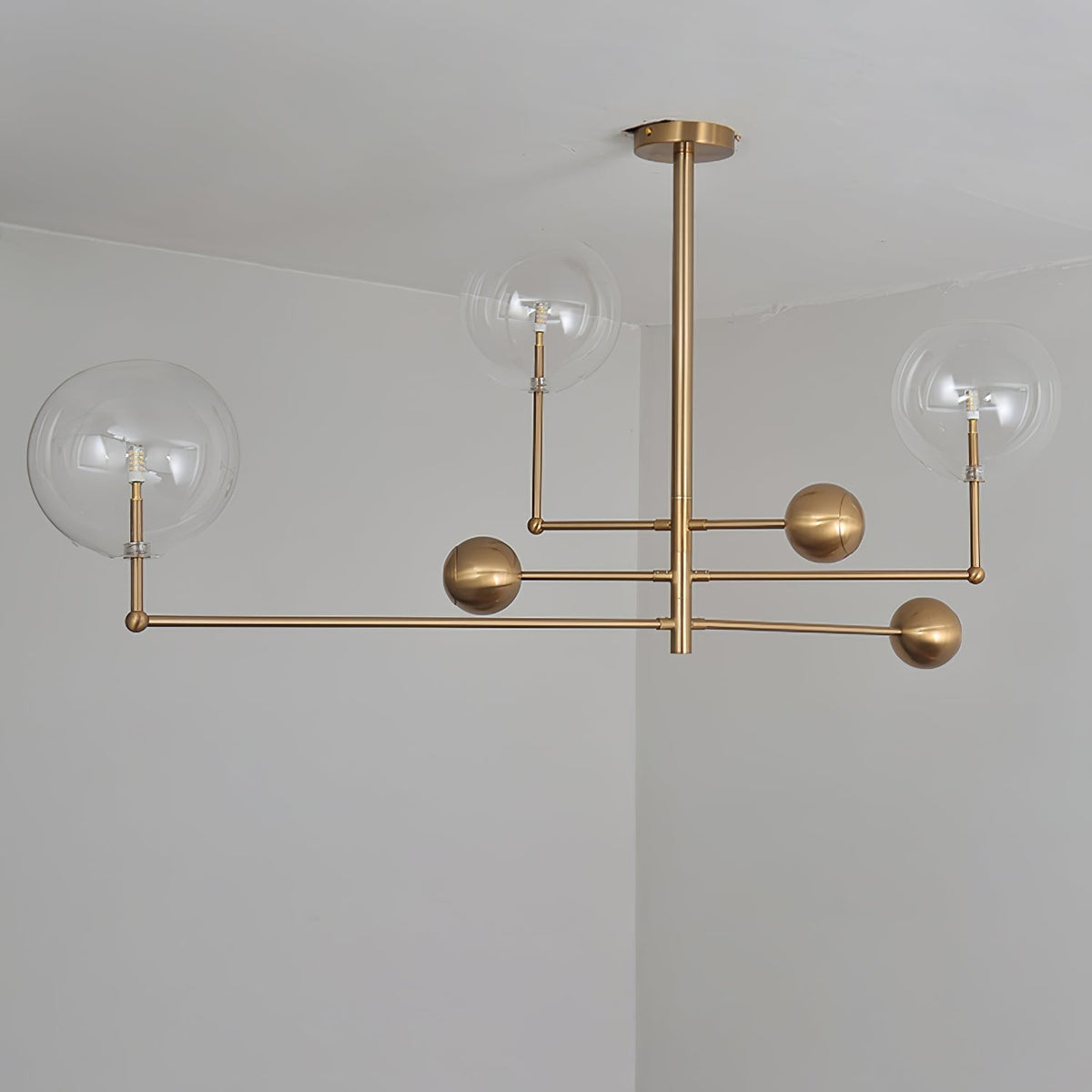 Orbit Contemporary Glass Chandelier