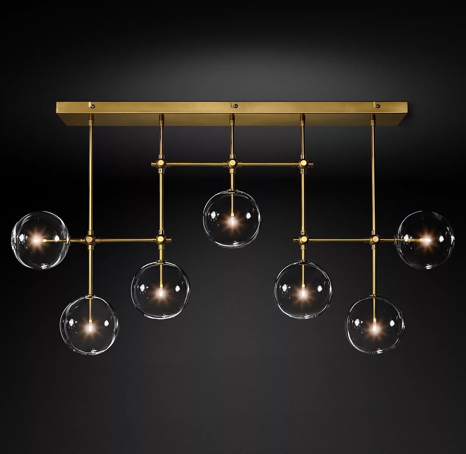 Orbit Contemporary Glass Chandelier