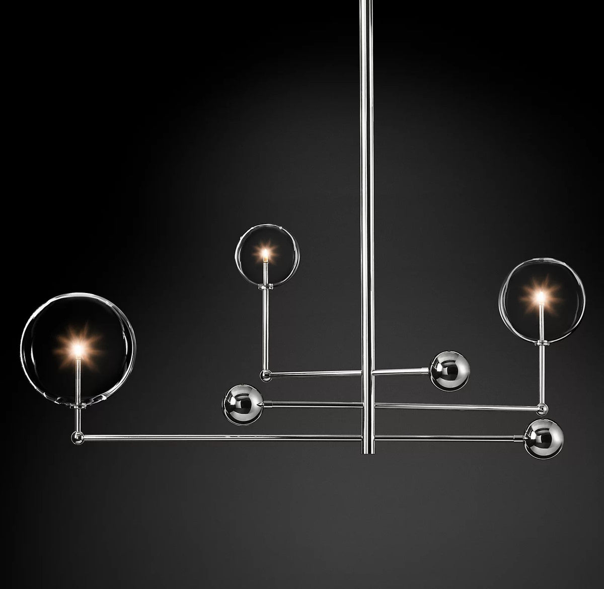 Orbit Contemporary Glass Chandelier