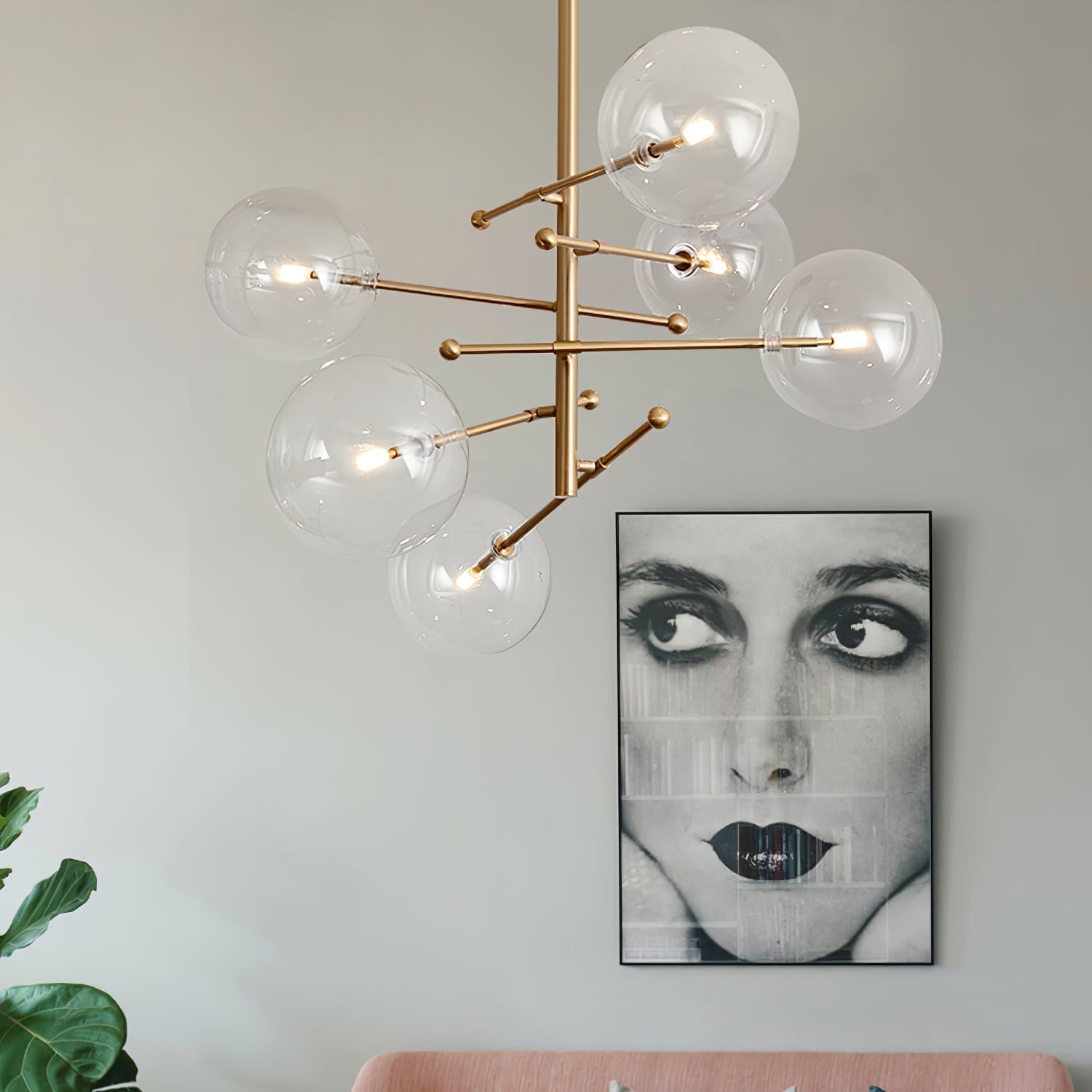 Orbit Contemporary Glass Chandelier