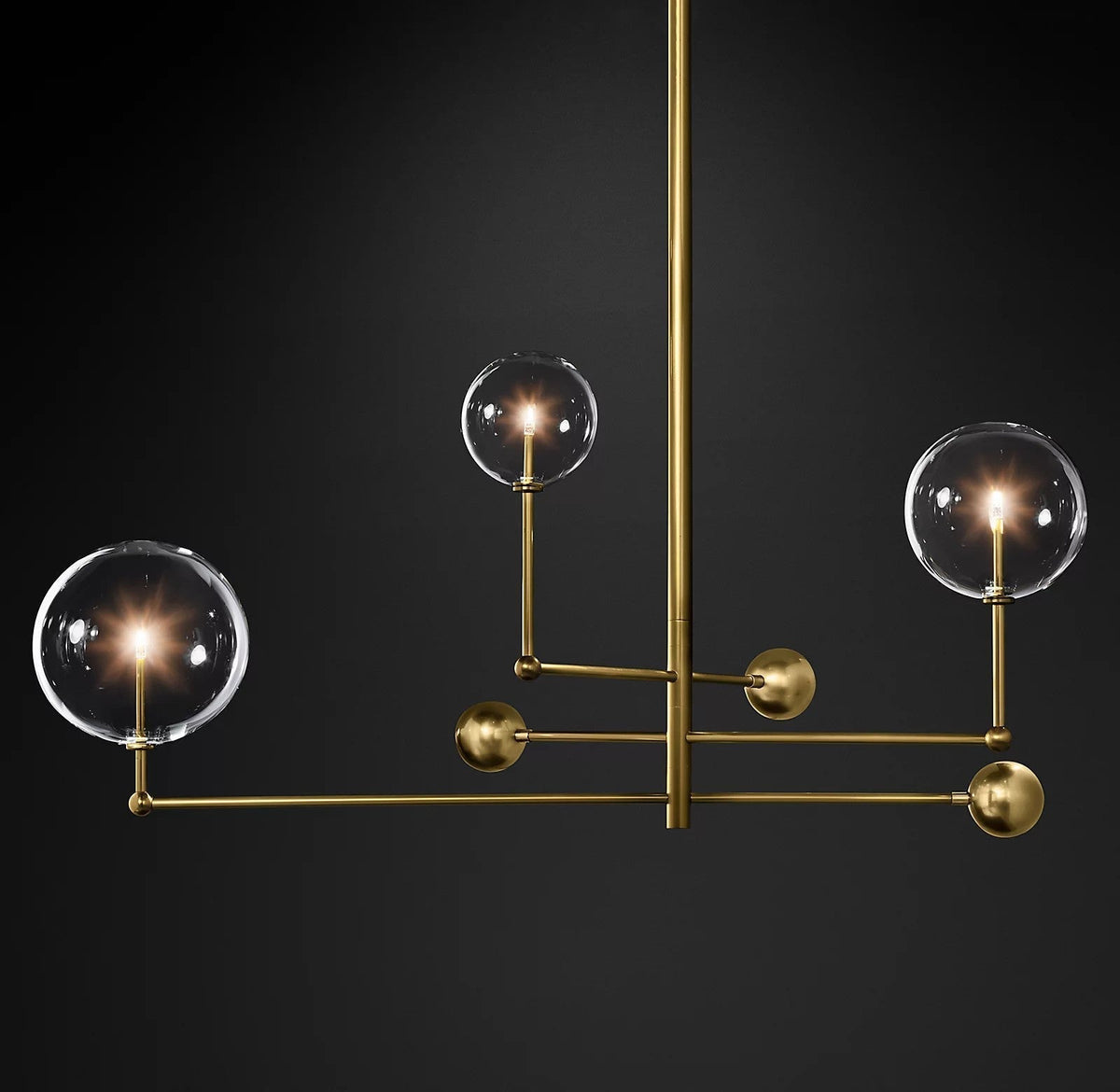 Orbit Contemporary Glass Chandelier
