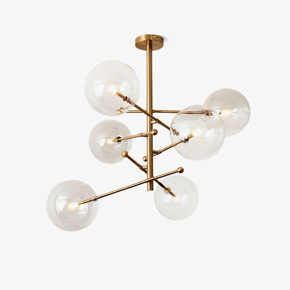 Orbit Contemporary Glass Chandelier