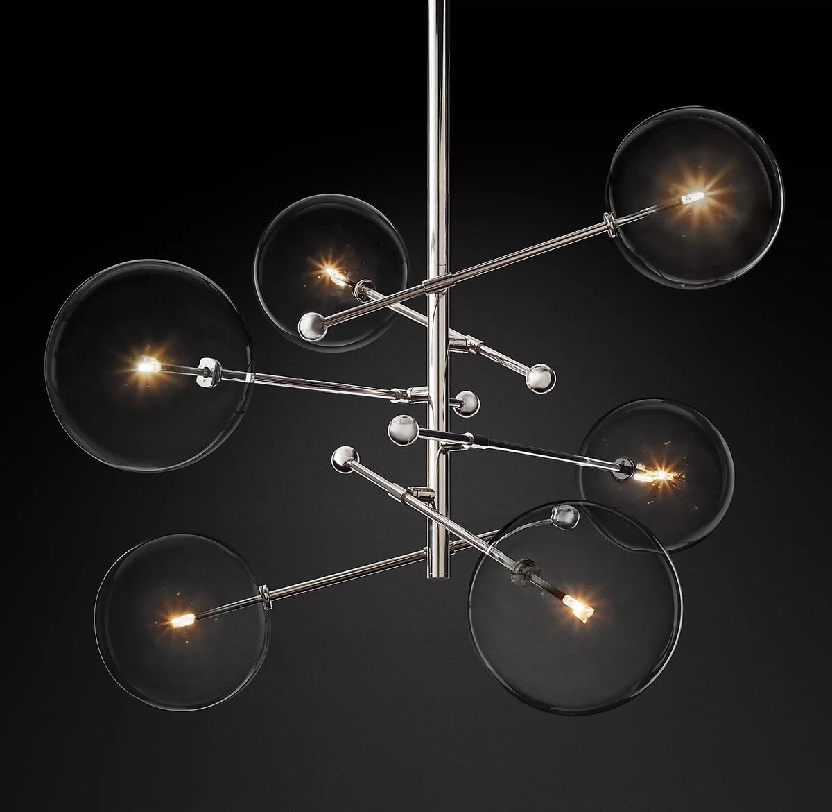 Orbit Contemporary Glass Chandelier