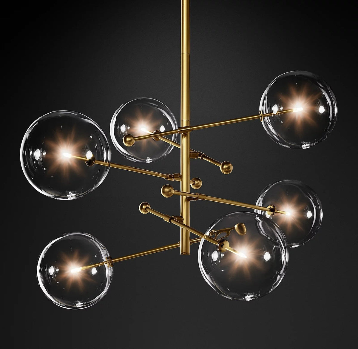 Orbit Contemporary Glass Chandelier