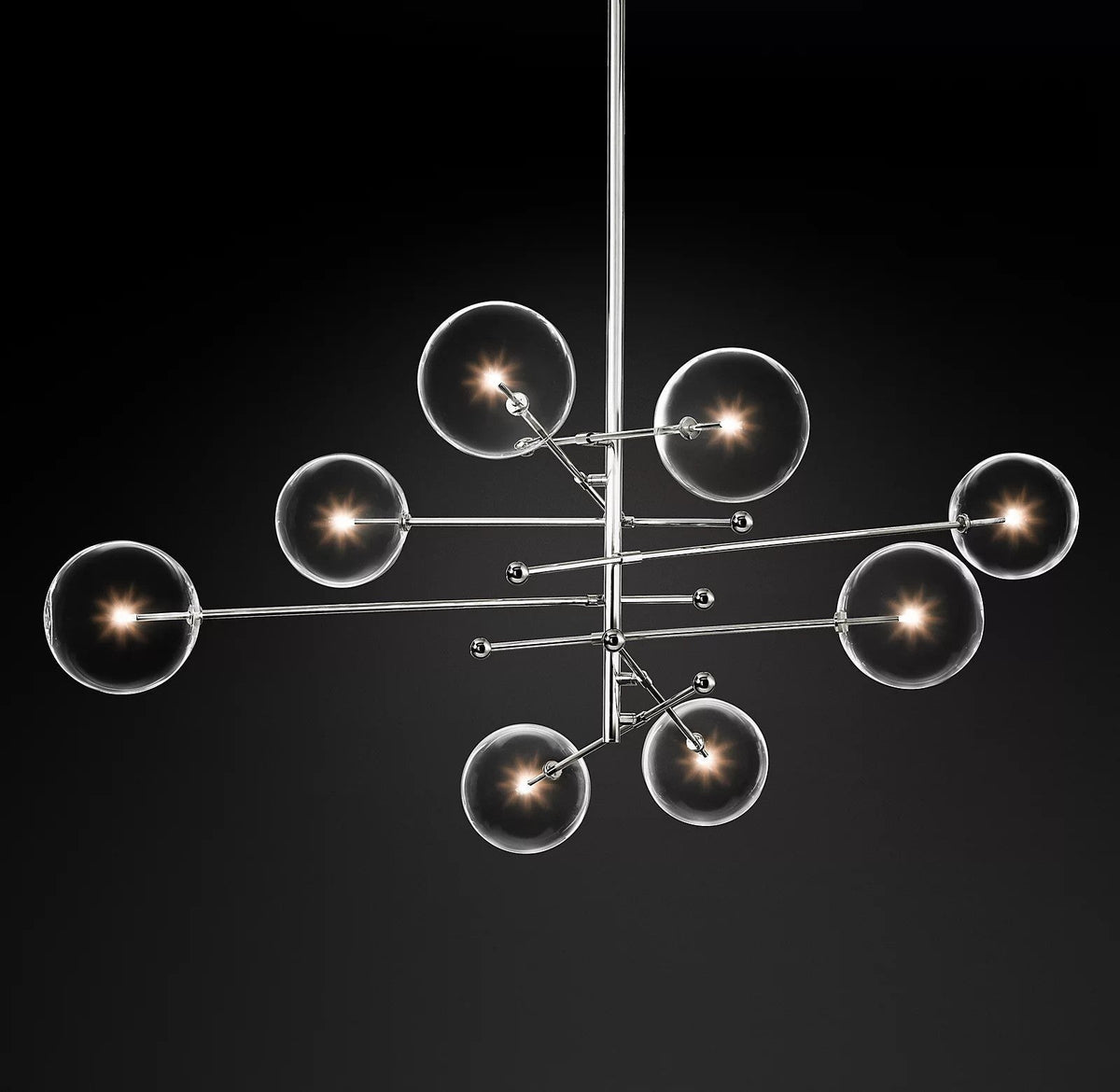 Orbit Contemporary Glass Chandelier