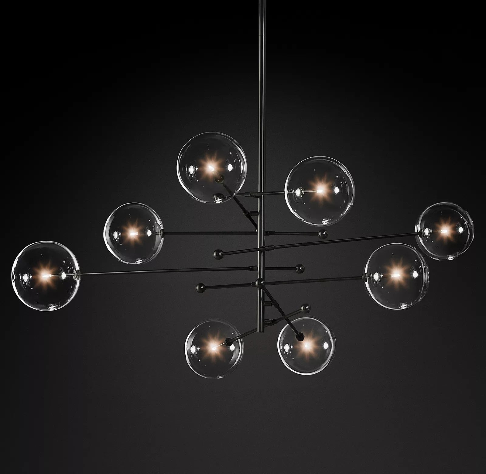 Orbit Contemporary Glass Chandelier