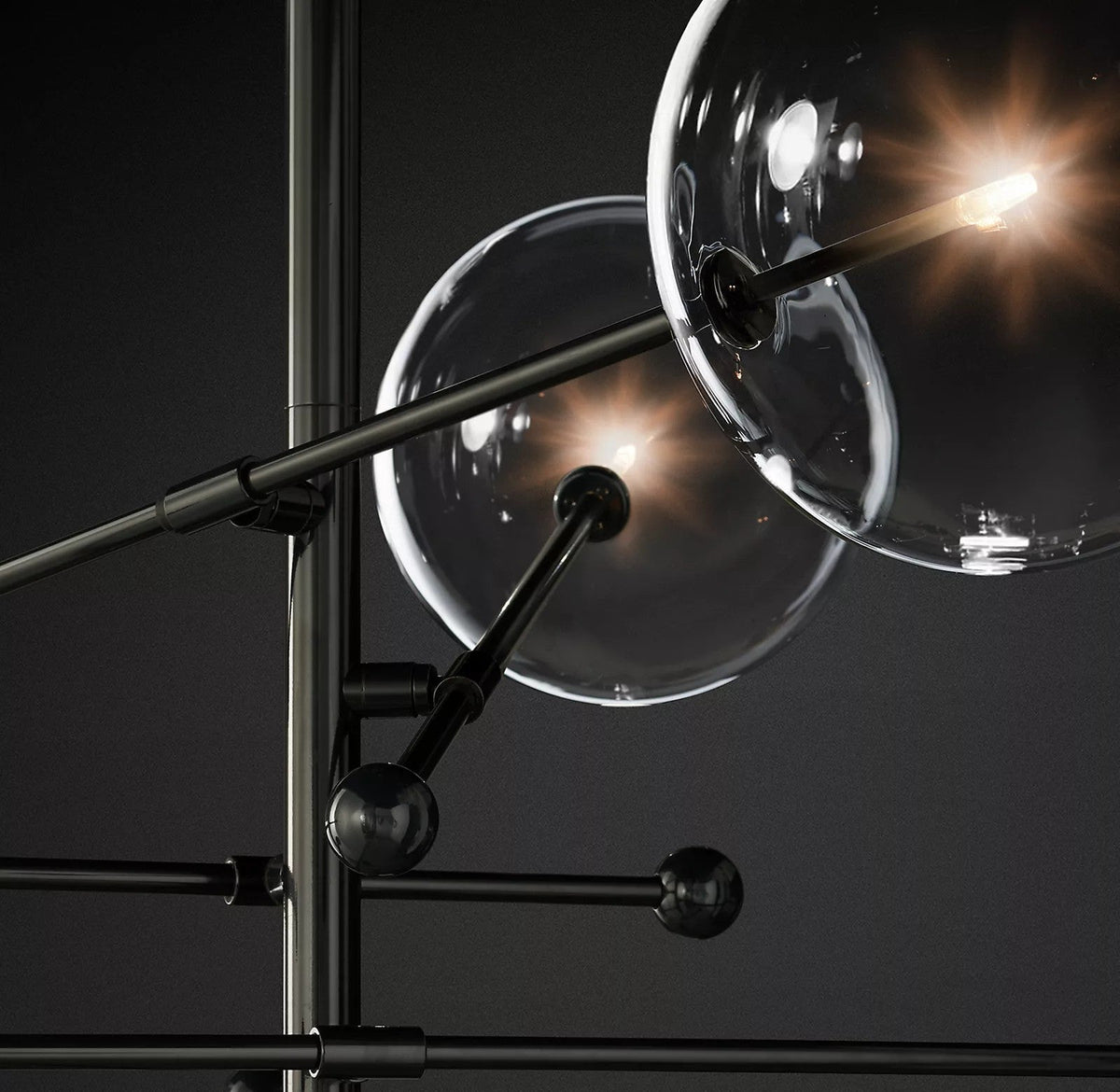 Orbit Contemporary Glass Chandelier