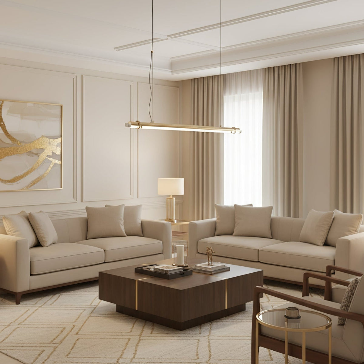 Gleam Bar Linear Pendant Lamp
