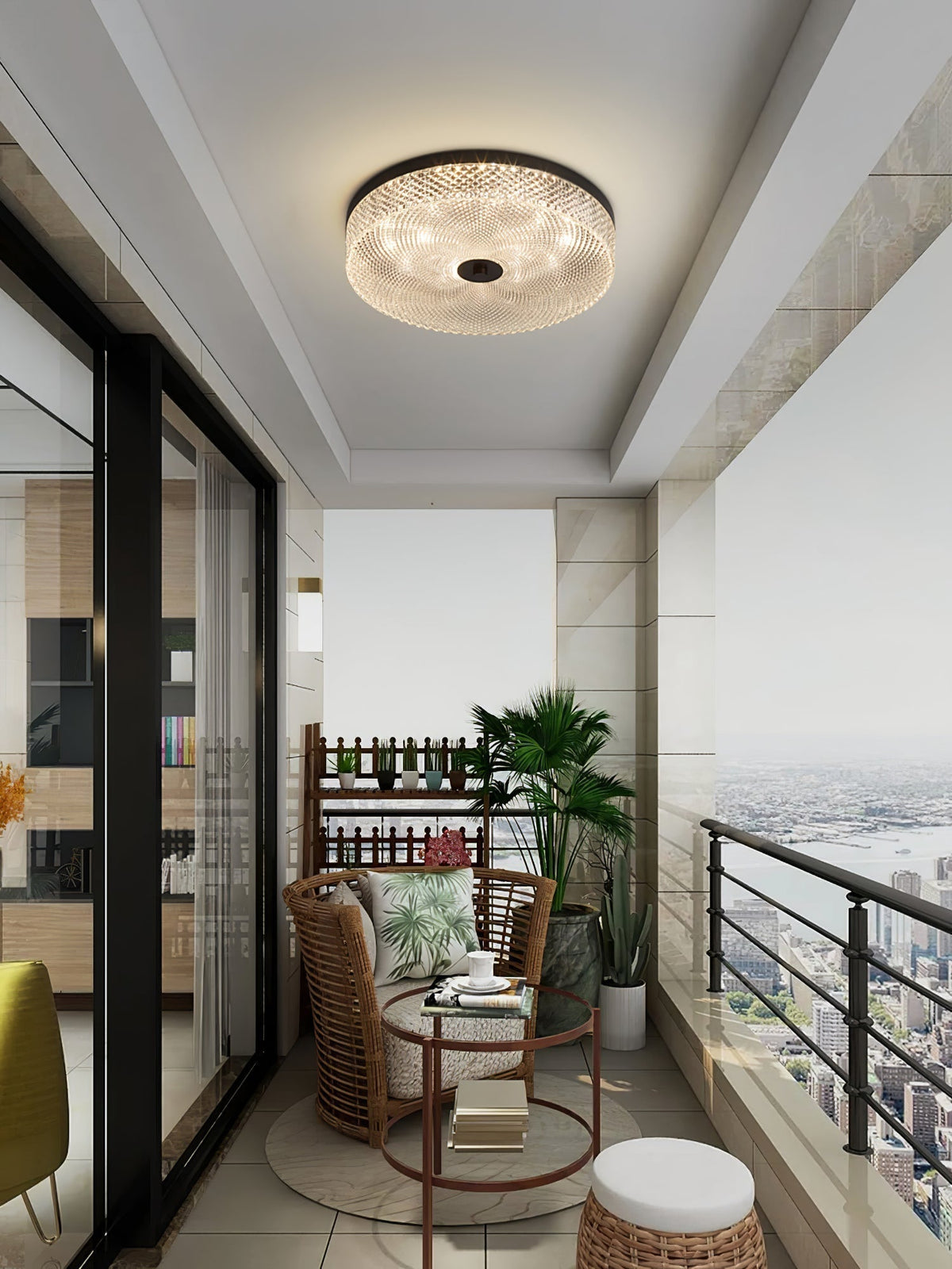 Ovelion Modern Minimalist Striped Ceiling Light