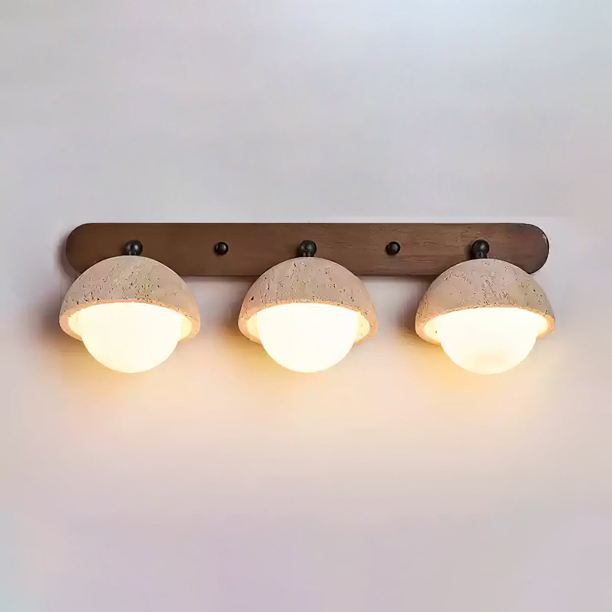 Cavix Arc-Shaped Travertine Wall Light
