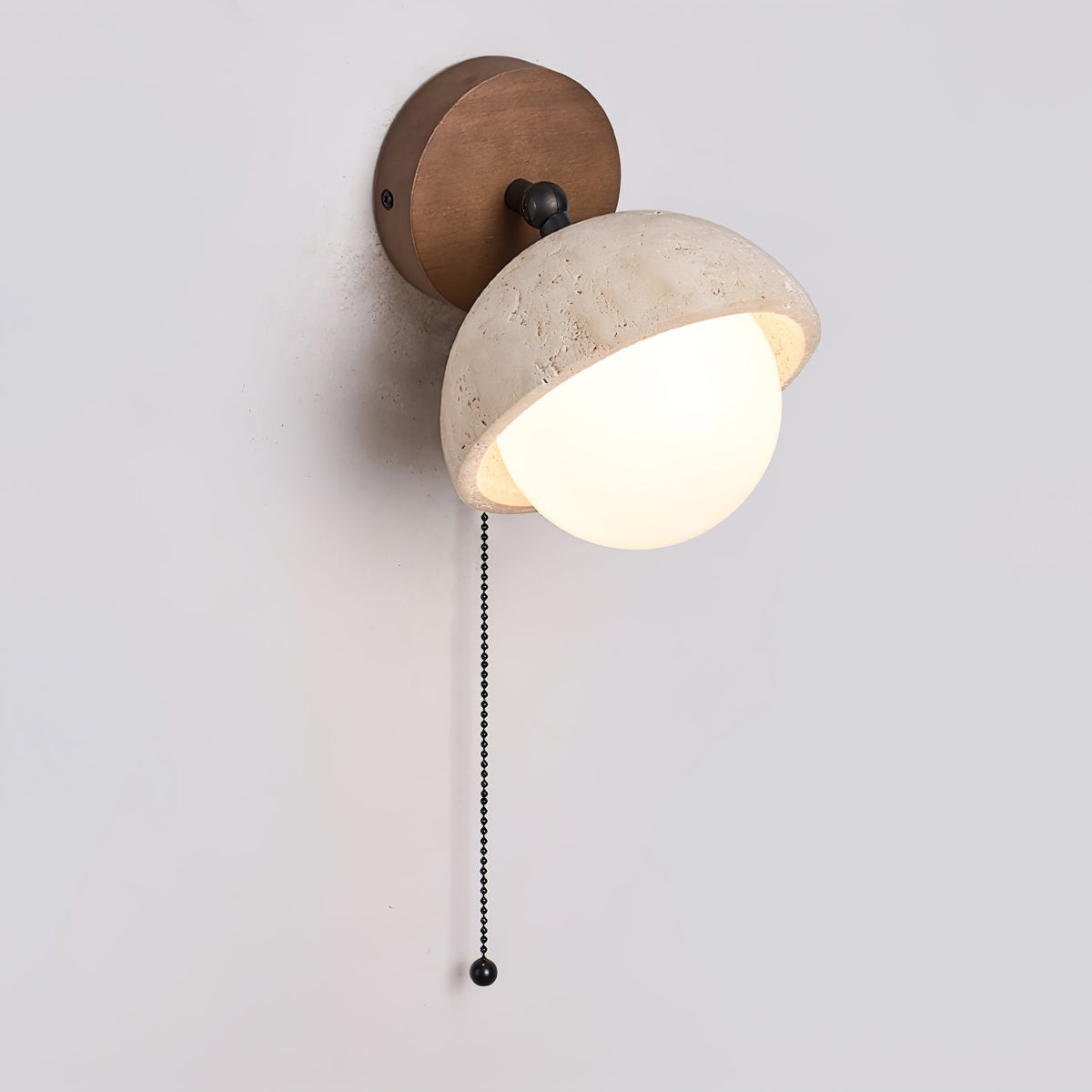 Cavix Arc-Shaped Travertine Wall Light