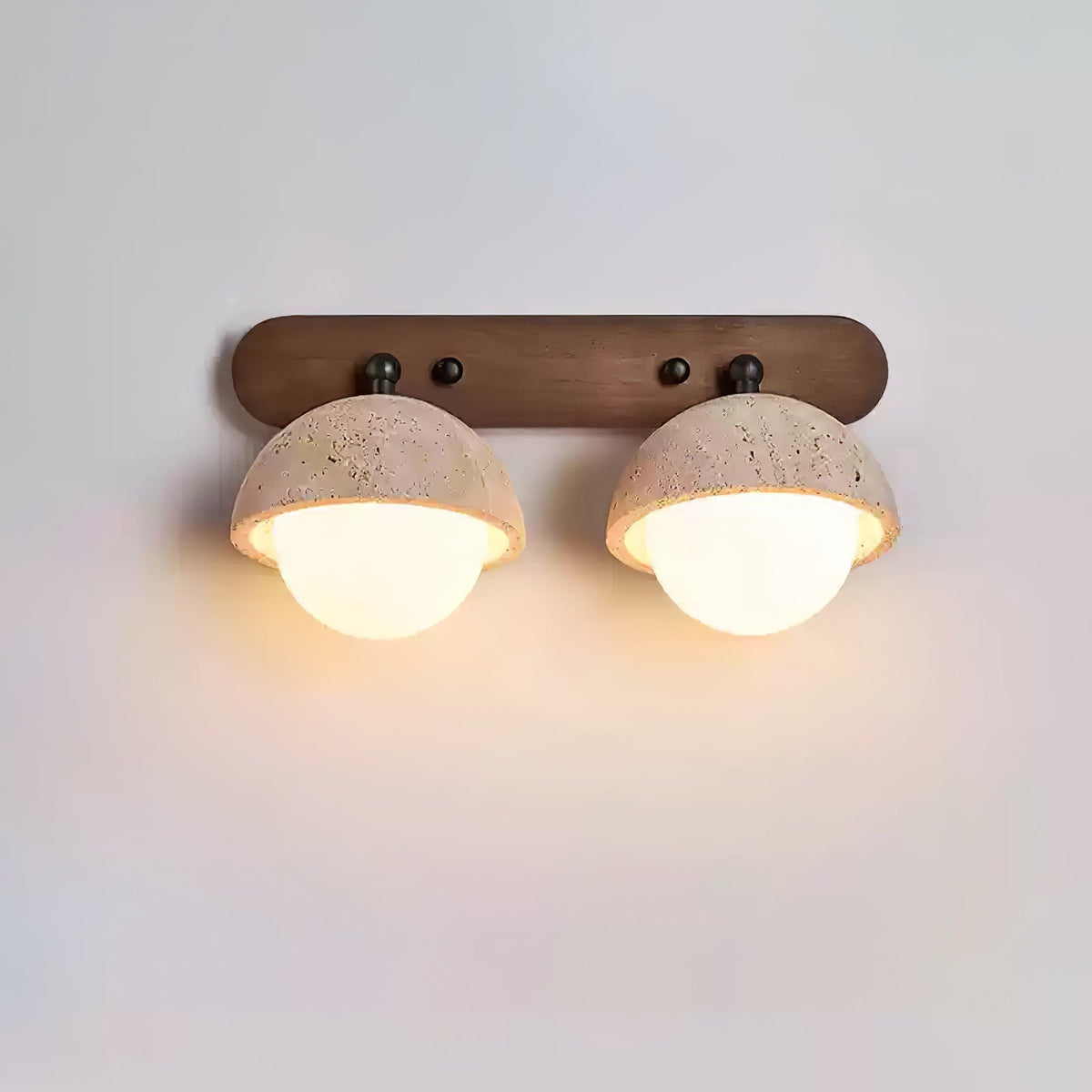 Cavix Arc-Shaped Travertine Wall Light