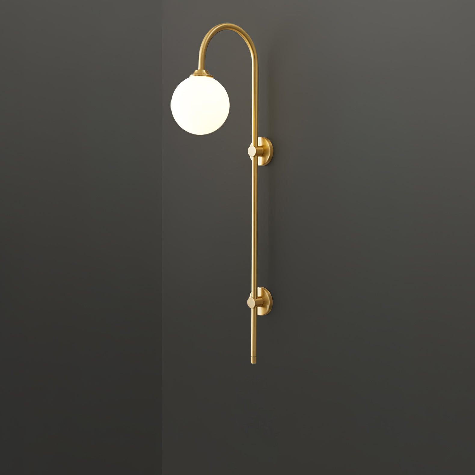 Nyvaris Modern Minimalist Globe Brass Glass Sconce Wall lamp