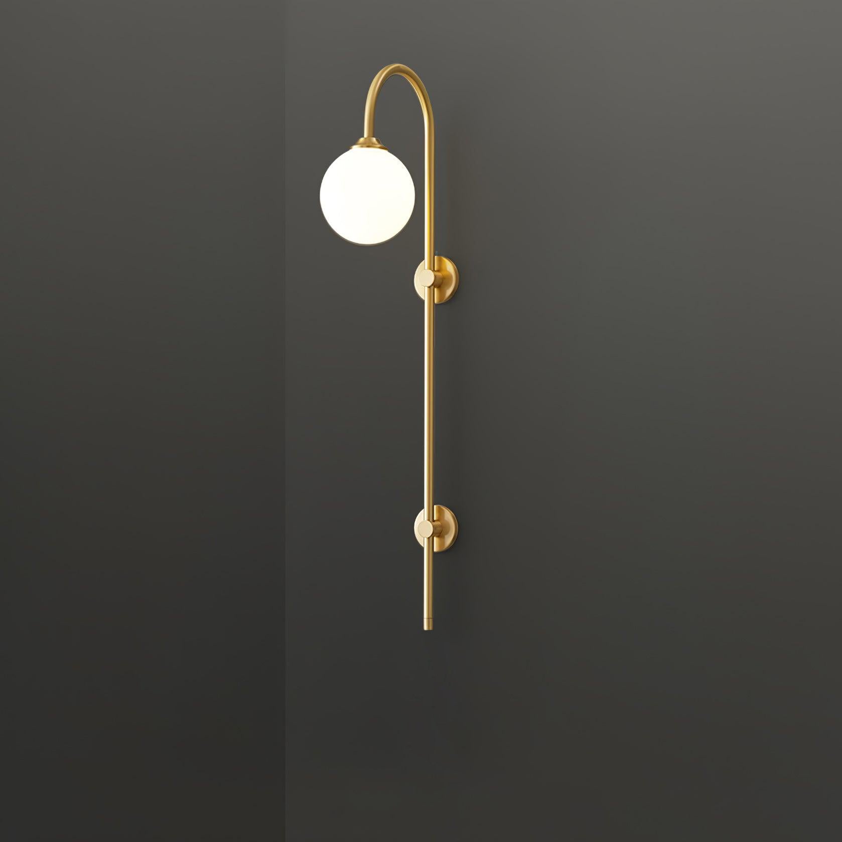 Nyvaris Modern Minimalist Globe Brass Glass Sconce Wall lamp