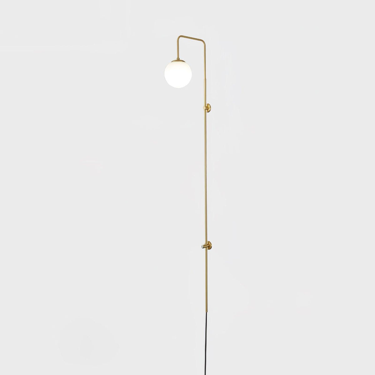 Evshaia Premium Elegance Globe Plug-in Brass Glass Sconce Wall lamp