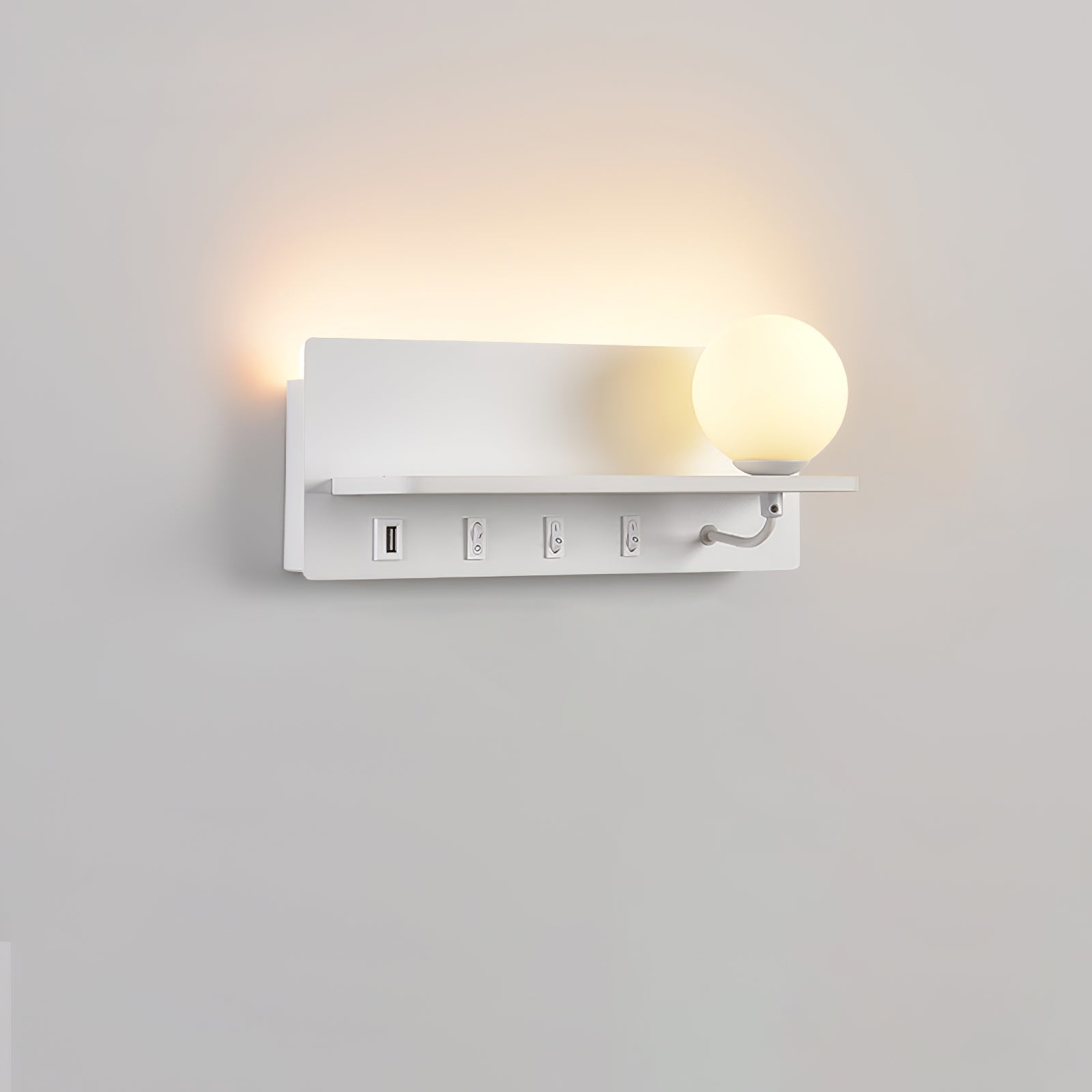 Thalior Modern Minimalist Slim Glass Wall lamp