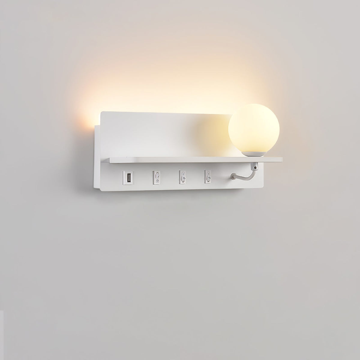 Thalior Modern Minimalist Slim Glass Wall lamp