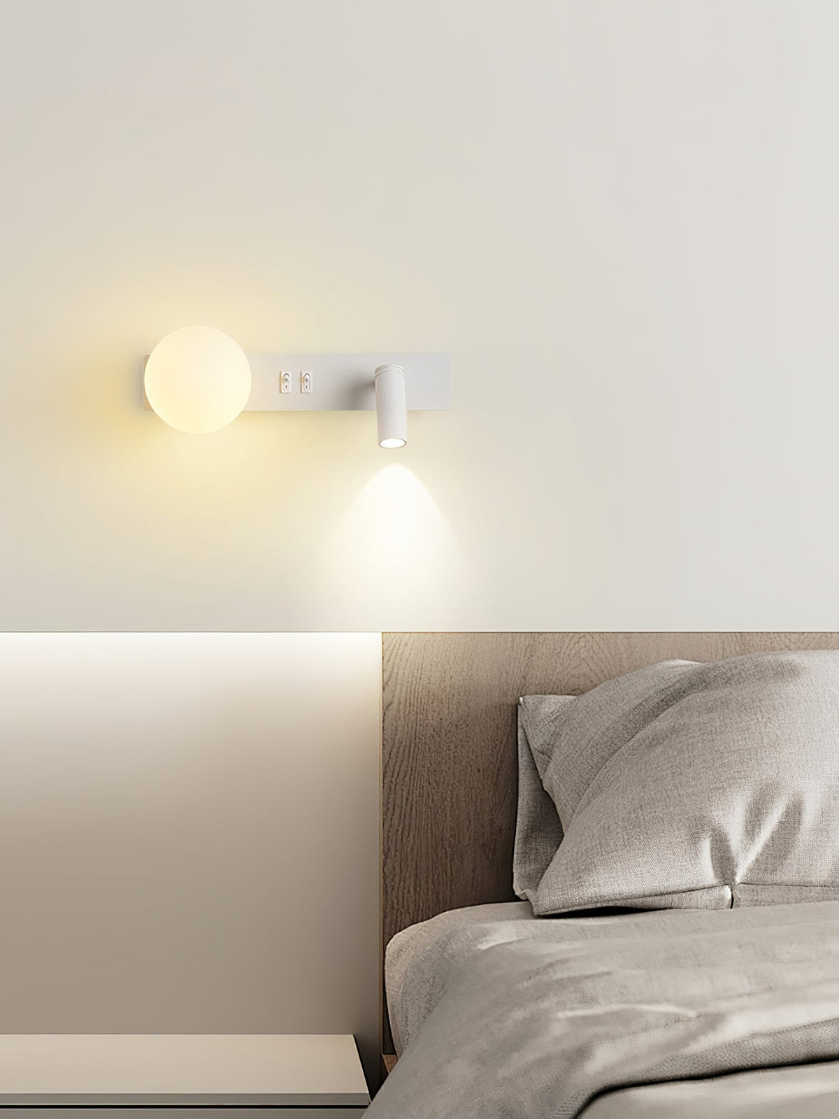 Thalior Modern Minimalist Slim Glass Wall lamp