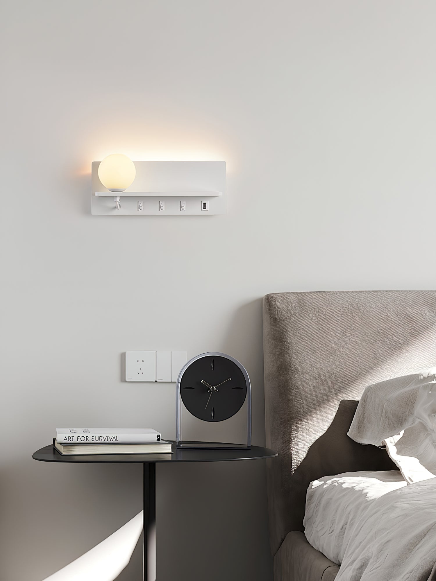 Thalior Modern Minimalist Slim Glass Wall lamp