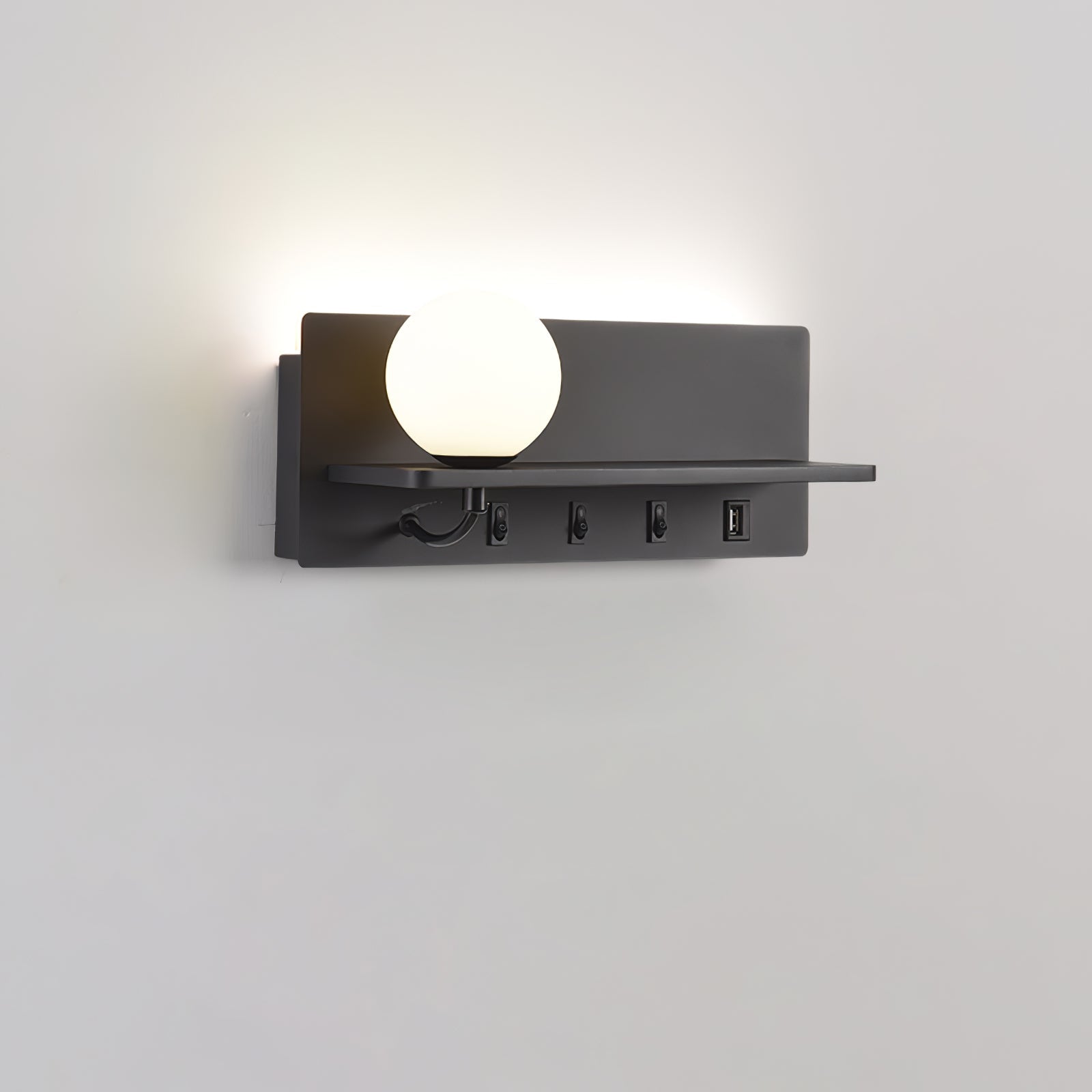 Thalior Modern Minimalist Slim Glass Wall lamp