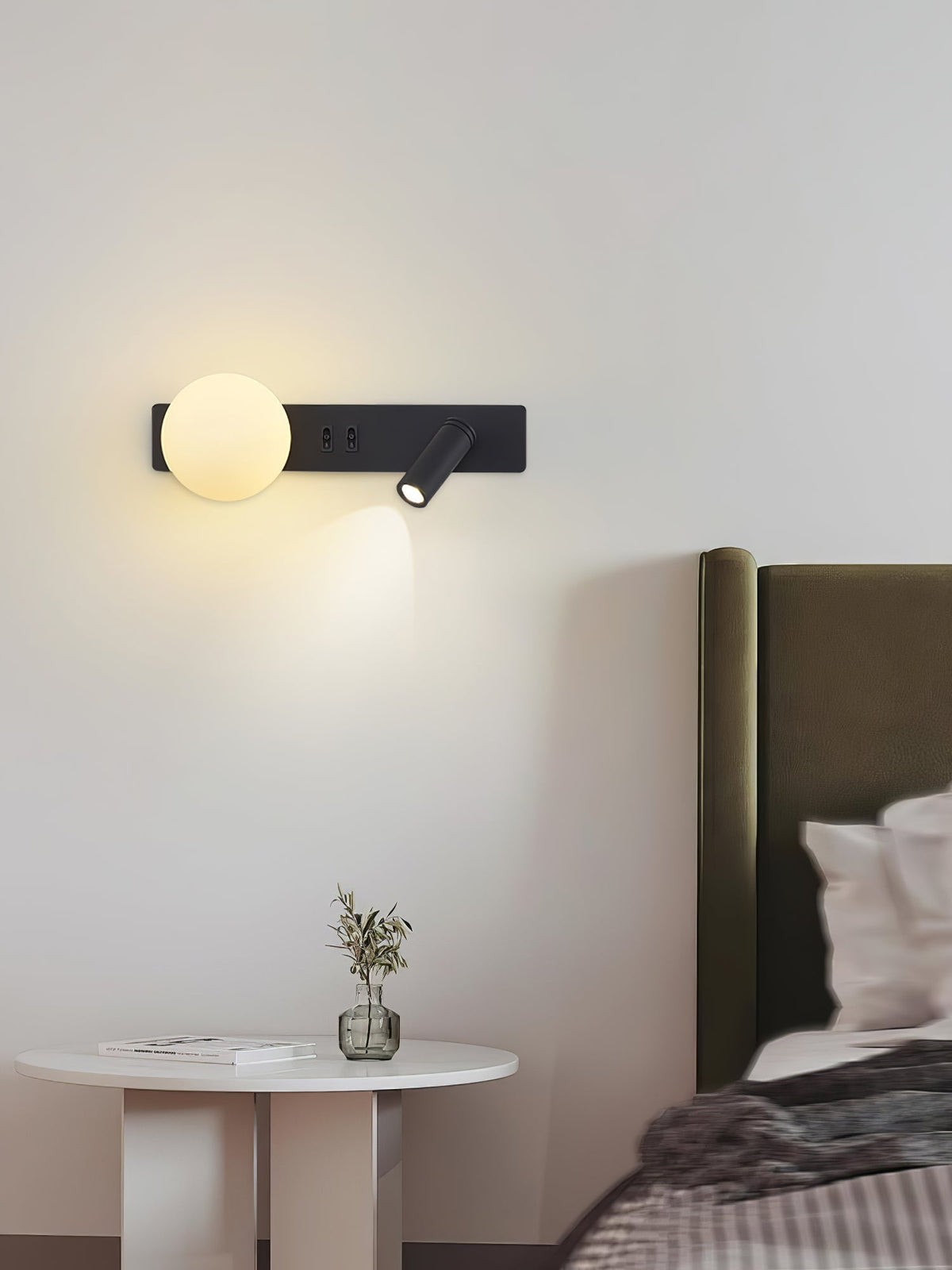 Thalior Modern Minimalist Slim Glass Wall lamp