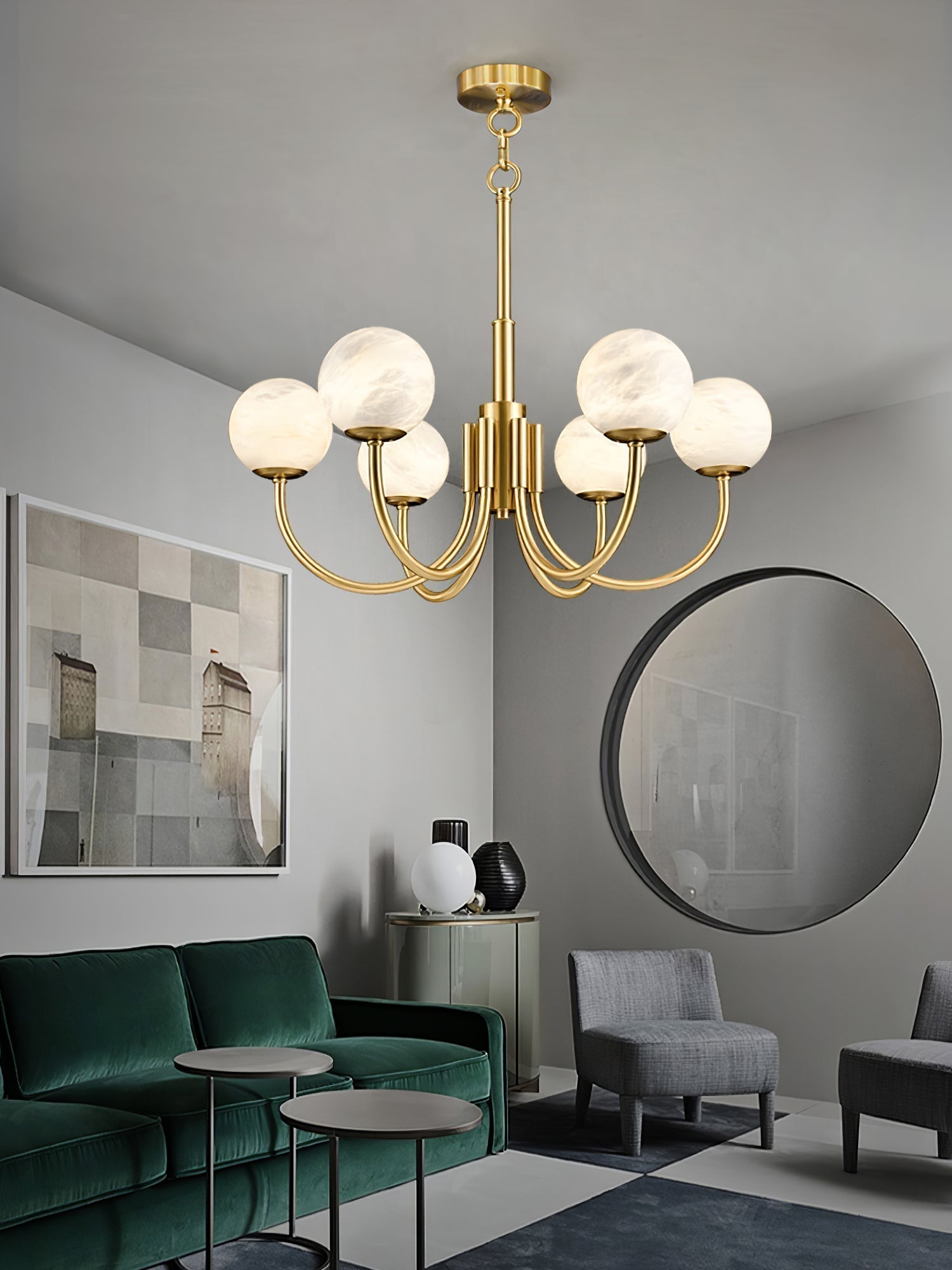 Chandelier  Alabaster Luxury
