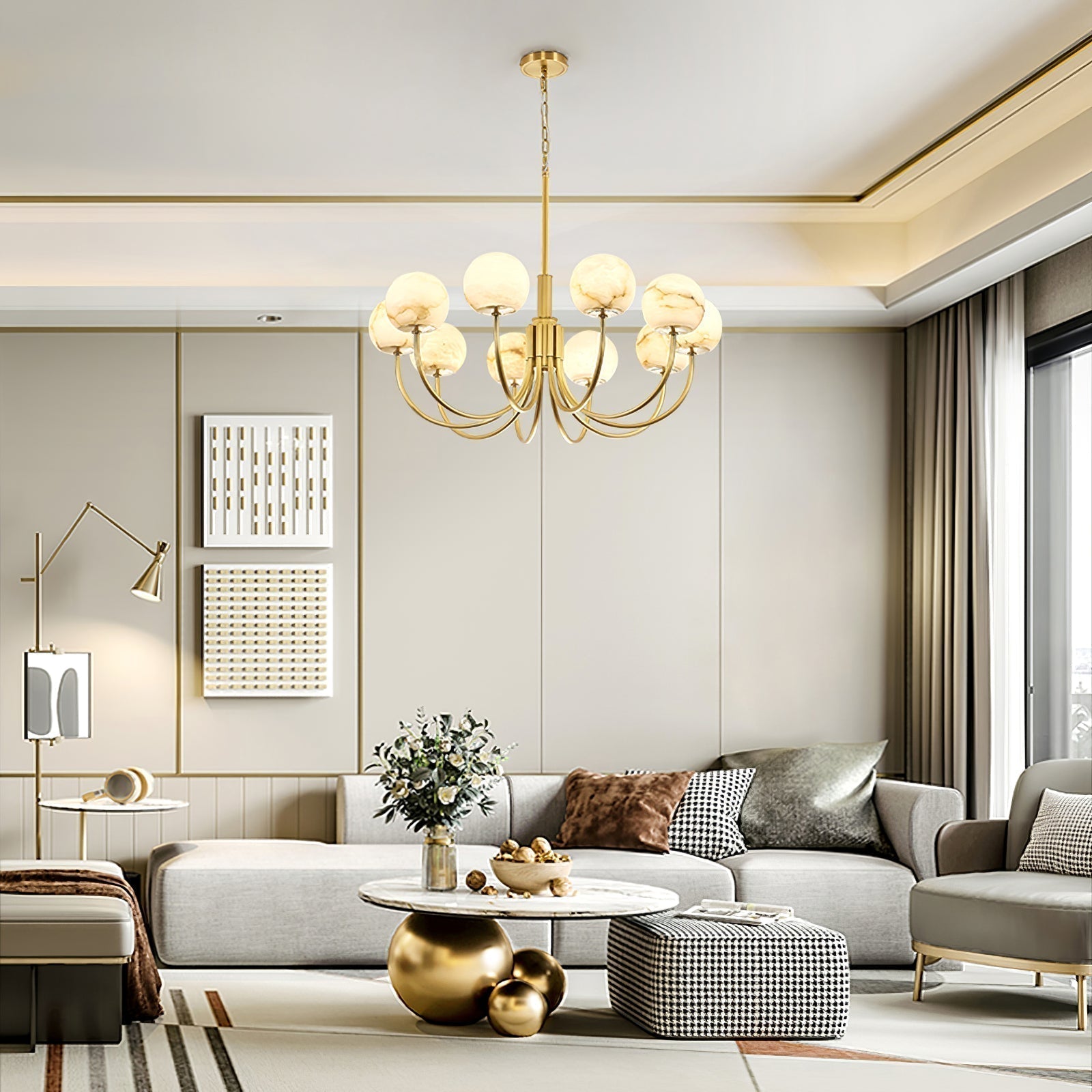 Chandelier  Alabaster Luxury