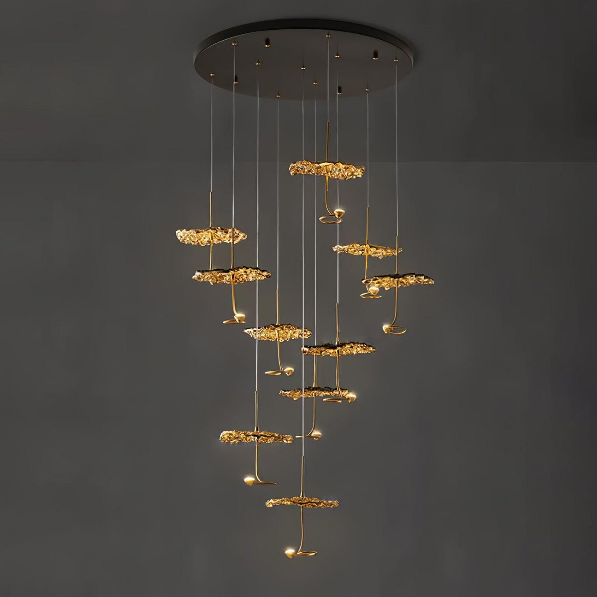 Aureate Cloud Brass Cluster Chandelier