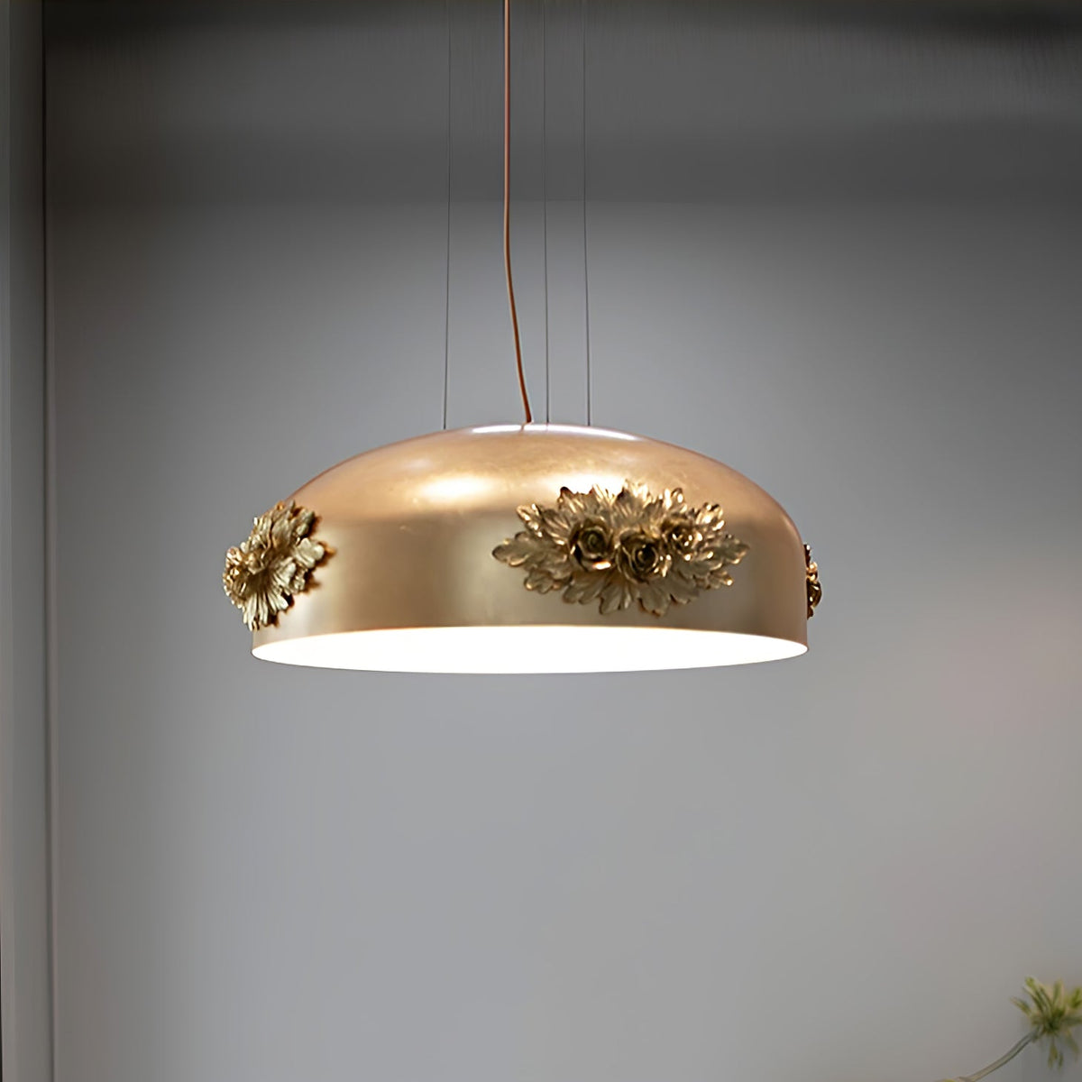 Zesolila Traditional Art Gold Pendant Light