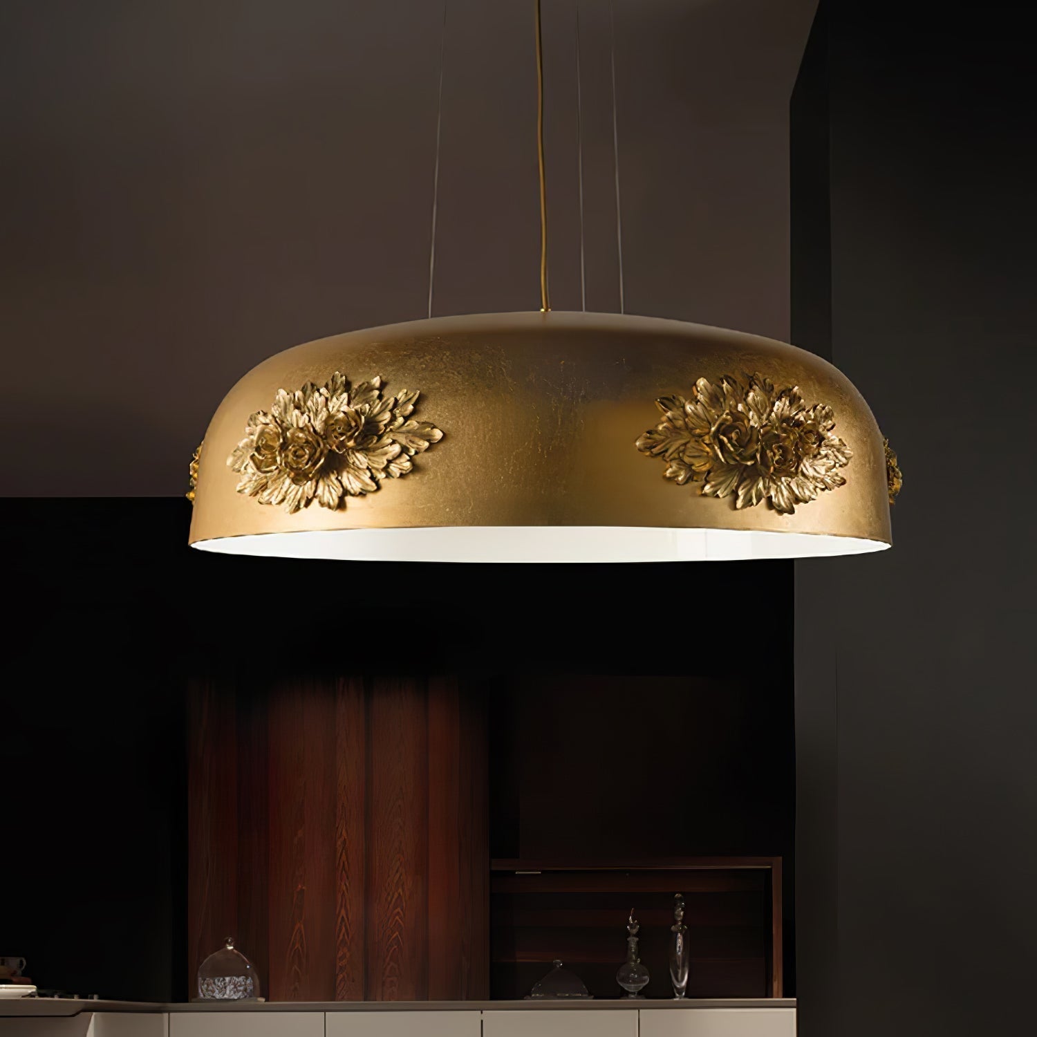 Zesolila Traditional Art Gold Pendant Light