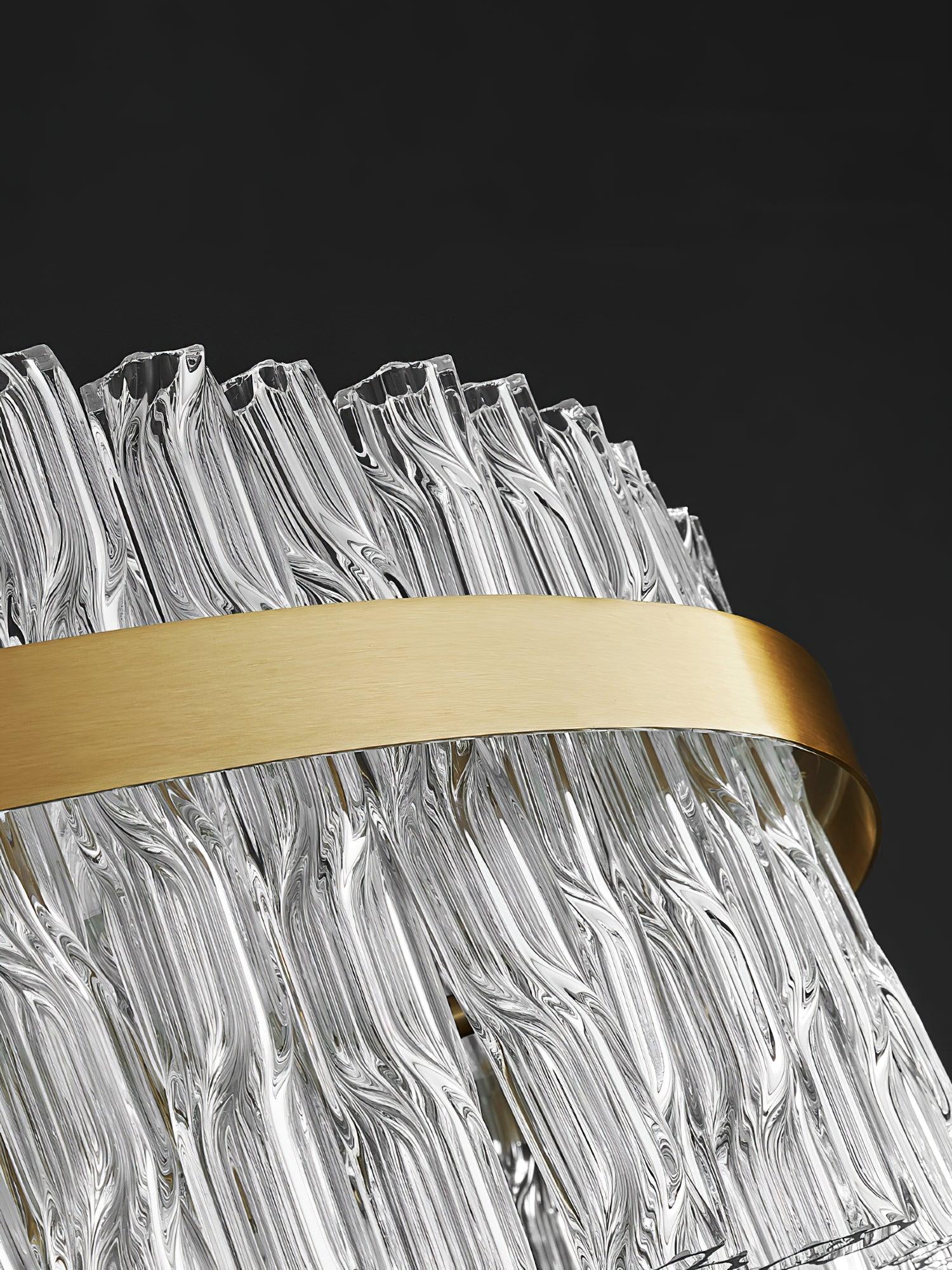 Solivian Chandelier Gold Clear Rod Elegant