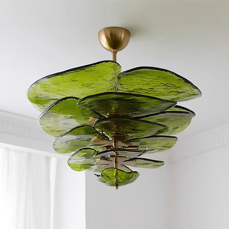 Crivs Chandelier Gold Murano Glass Petal Luxury