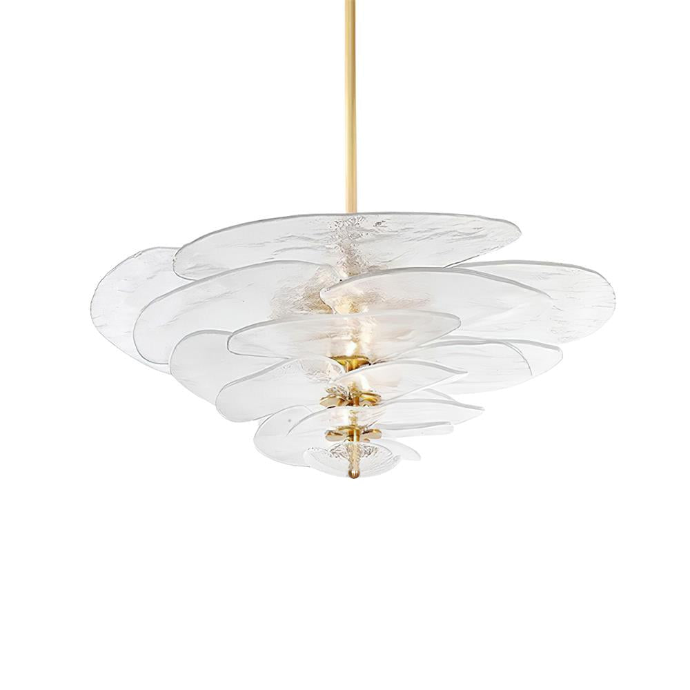 Crivs Chandelier Gold Murano Glass Petal Luxury