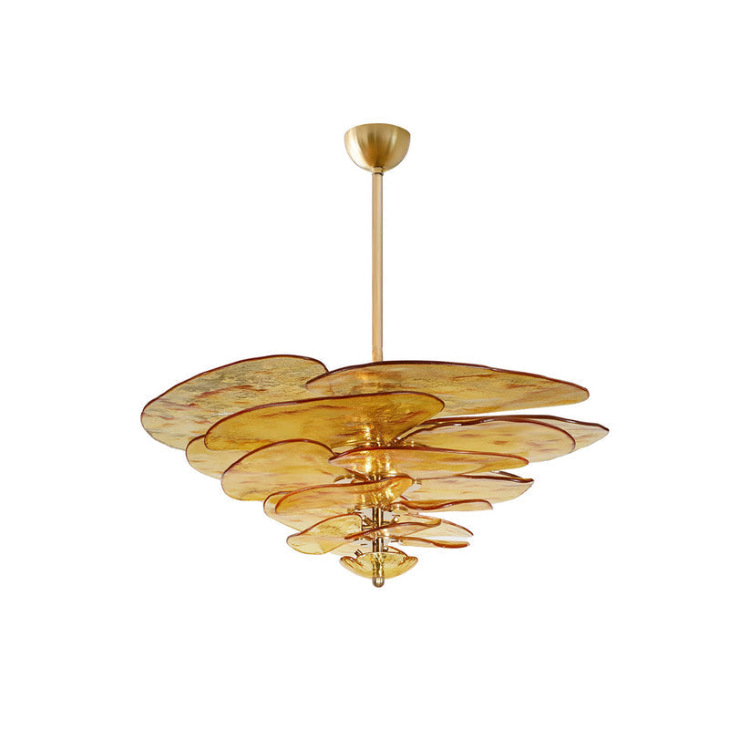 Crivs Chandelier Gold Murano Glass Petal Luxury