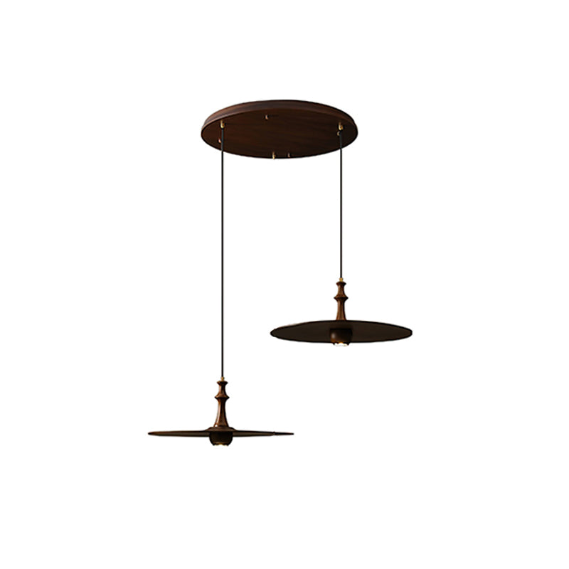 Syrinyra Sculptural Wood Disc Pendant Light