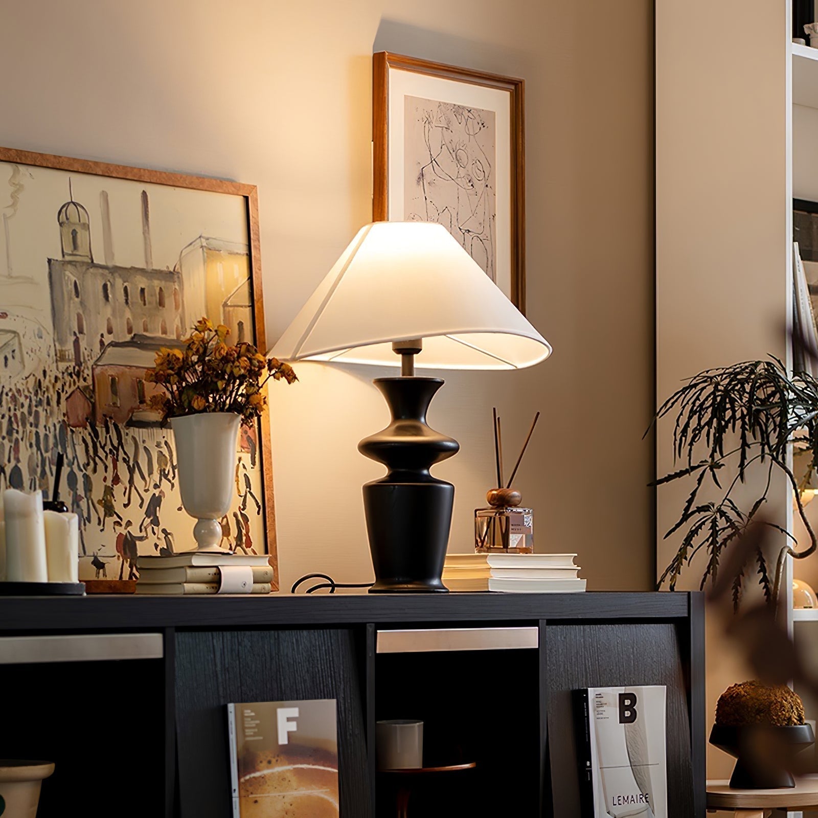 Arius Vintage Wood Table Lamp