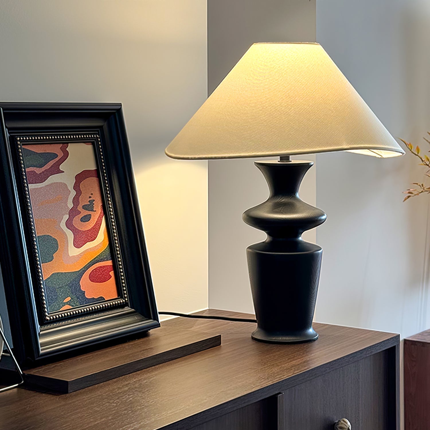 Arius Vintage Wood Table Lamp