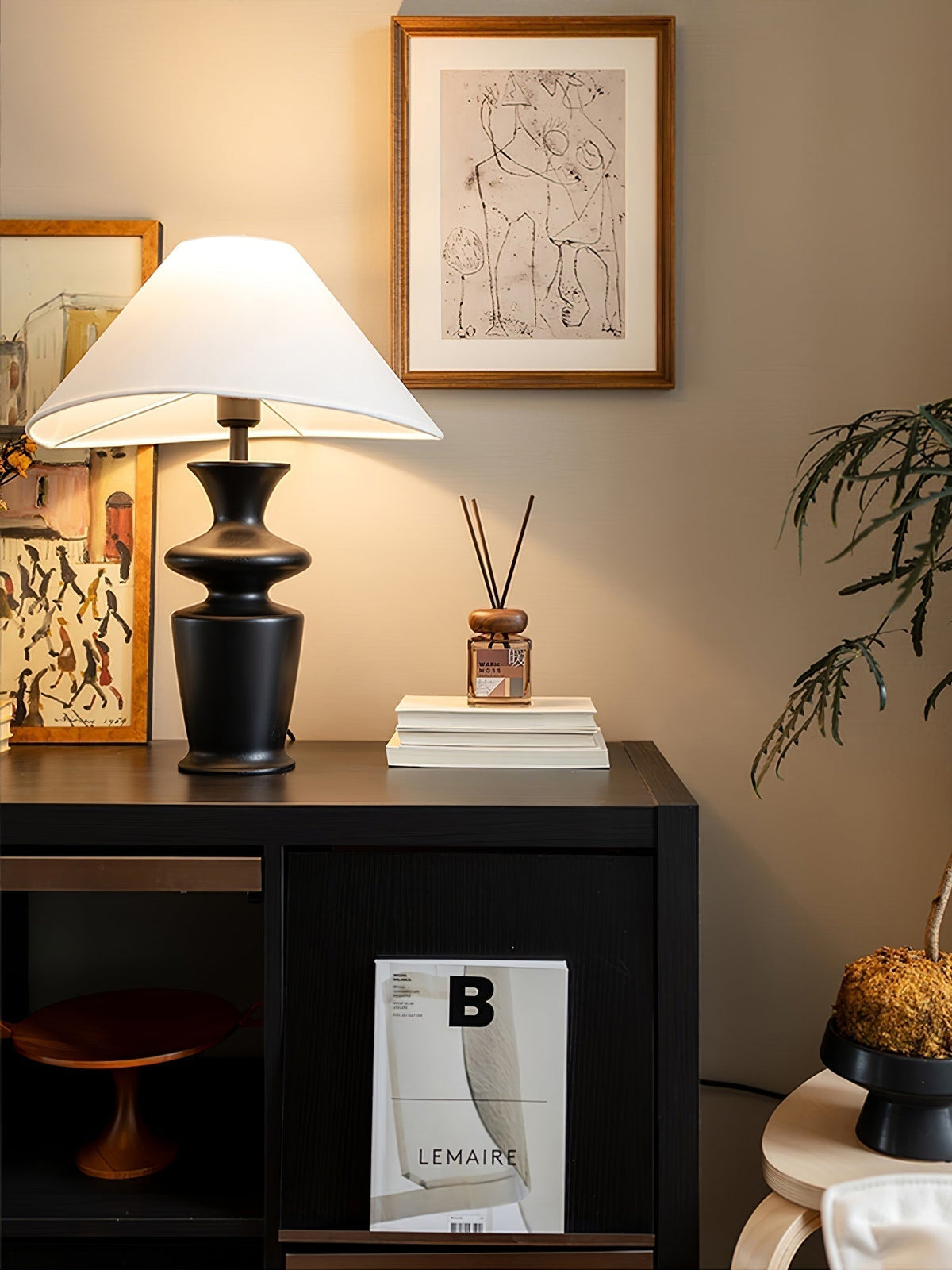 Arius Vintage Wood Table Lamp