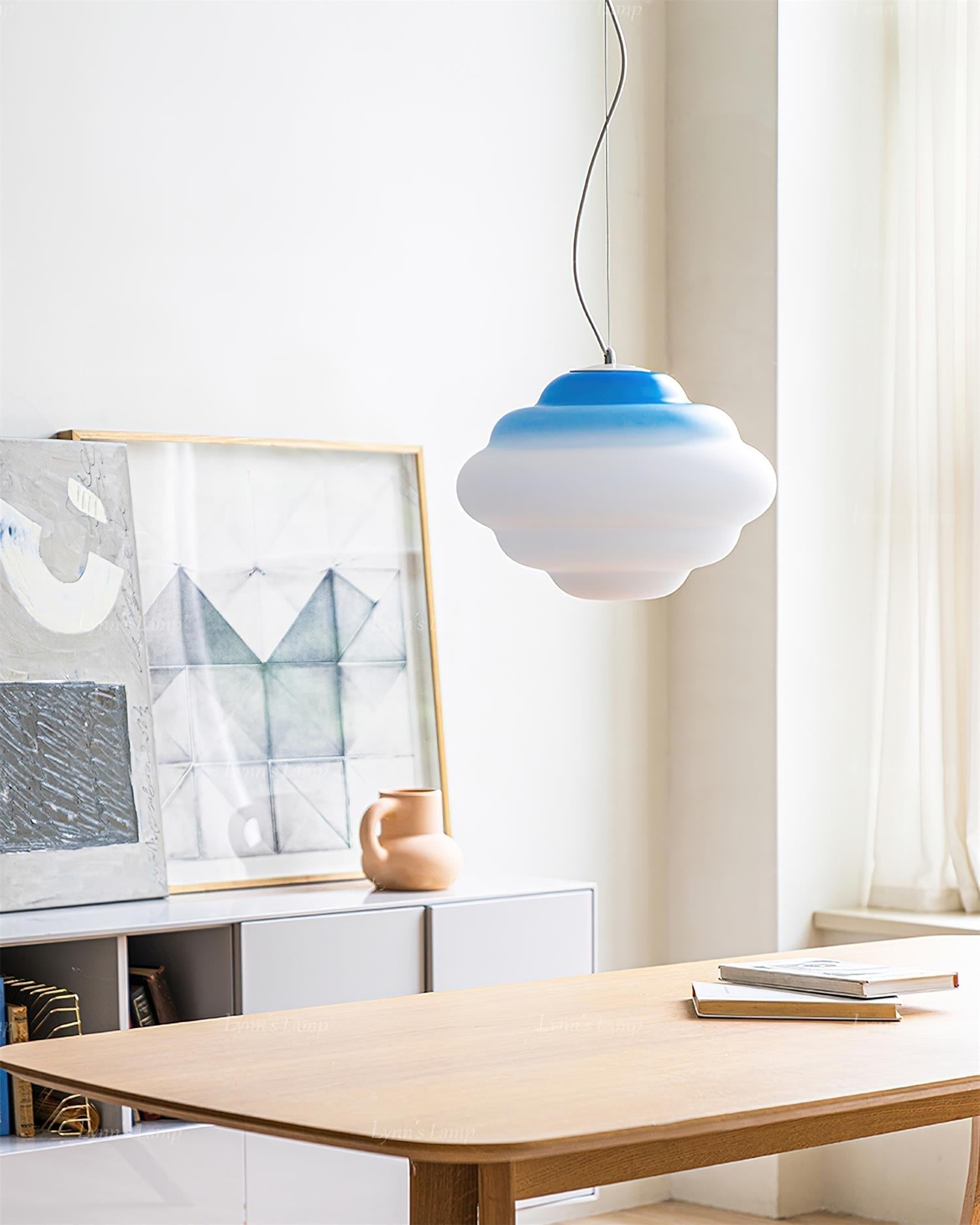 Eurvenara Premium Nordic Art Cloudy Glass Pendant Lamp