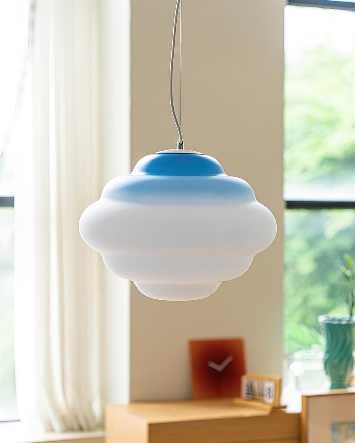 Eurvenara Premium Nordic Art Cloudy Glass Pendant Lamp