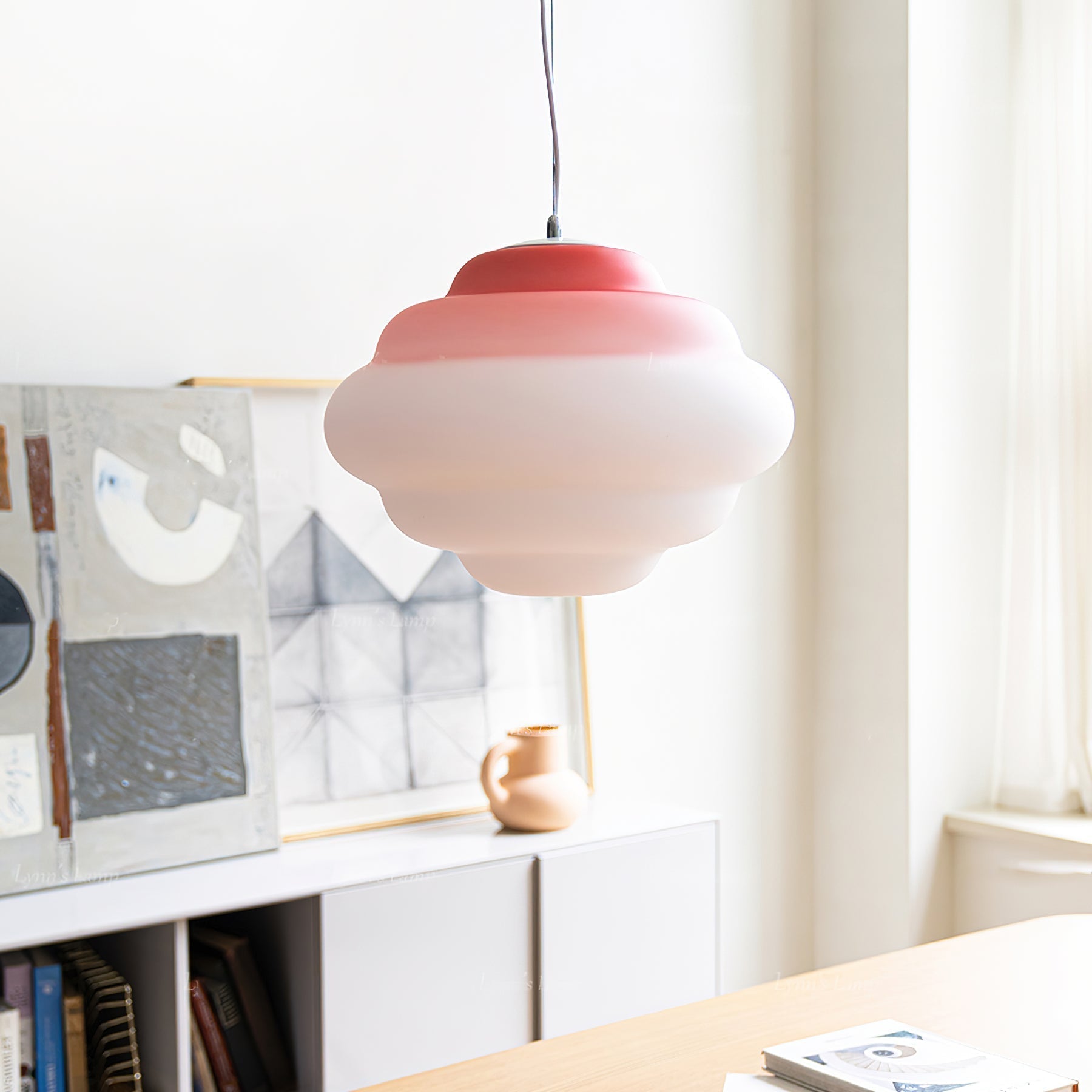 Eurvenara Premium Nordic Art Cloudy Glass Pendant Lamp